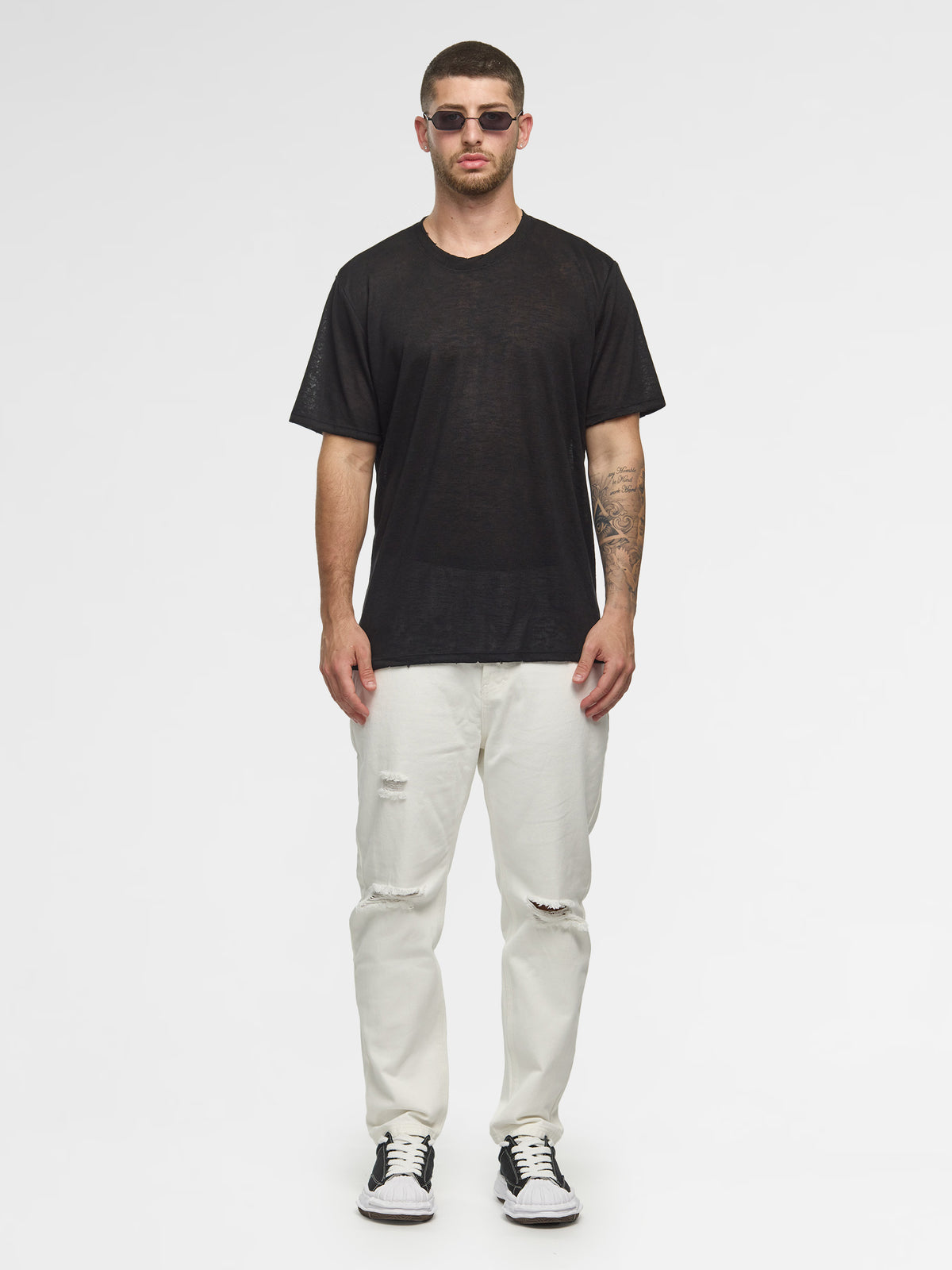 CREW Milano Linen T-Shirt Black