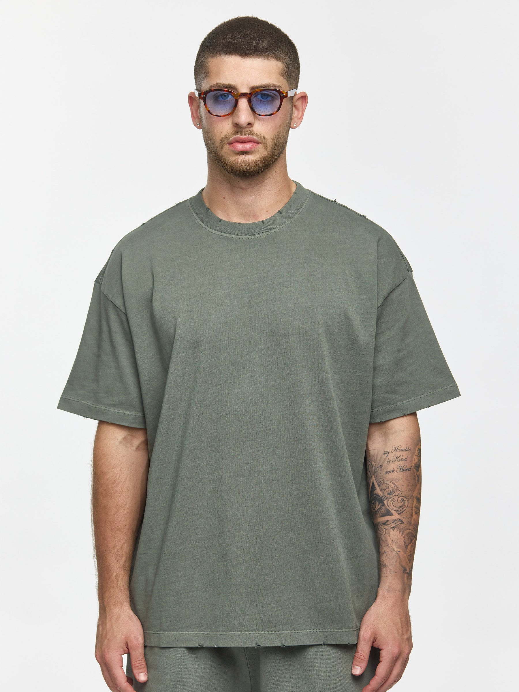 CREW Milano Oversize Set T-Shirt/Pants Green Khaki