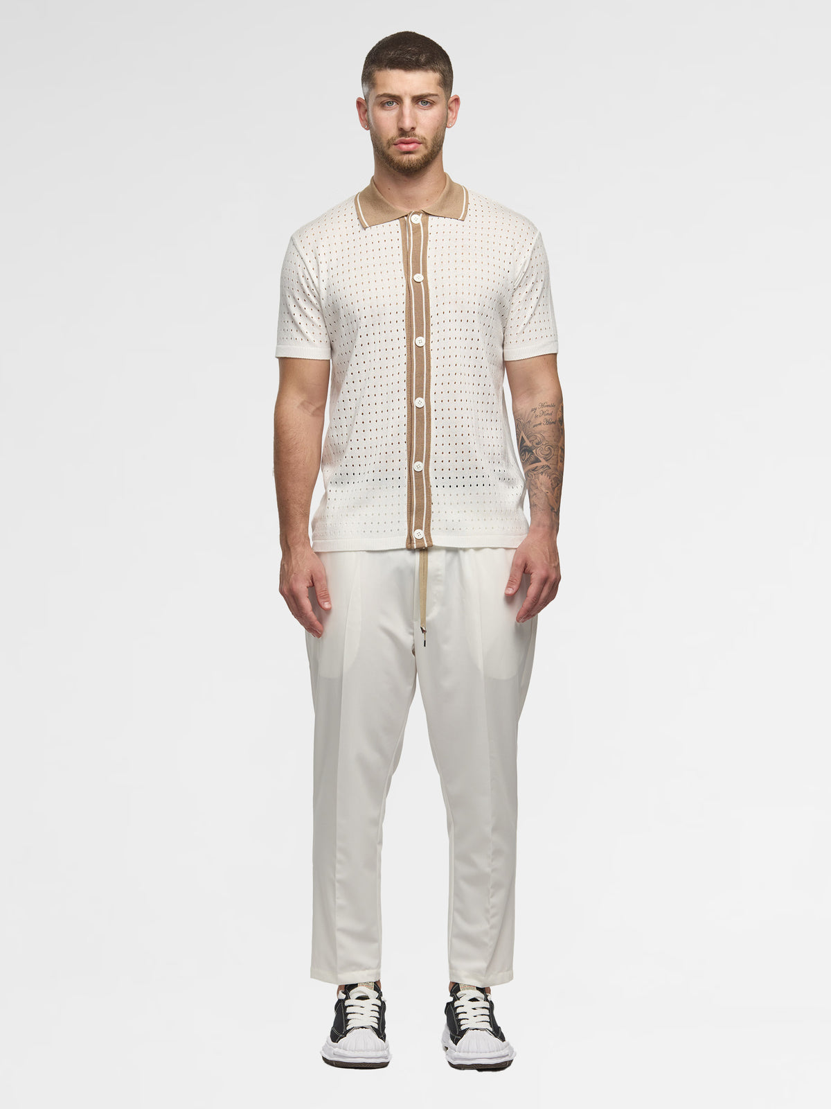 Prêt A Porter Short Sleeves Shirt White/Brown