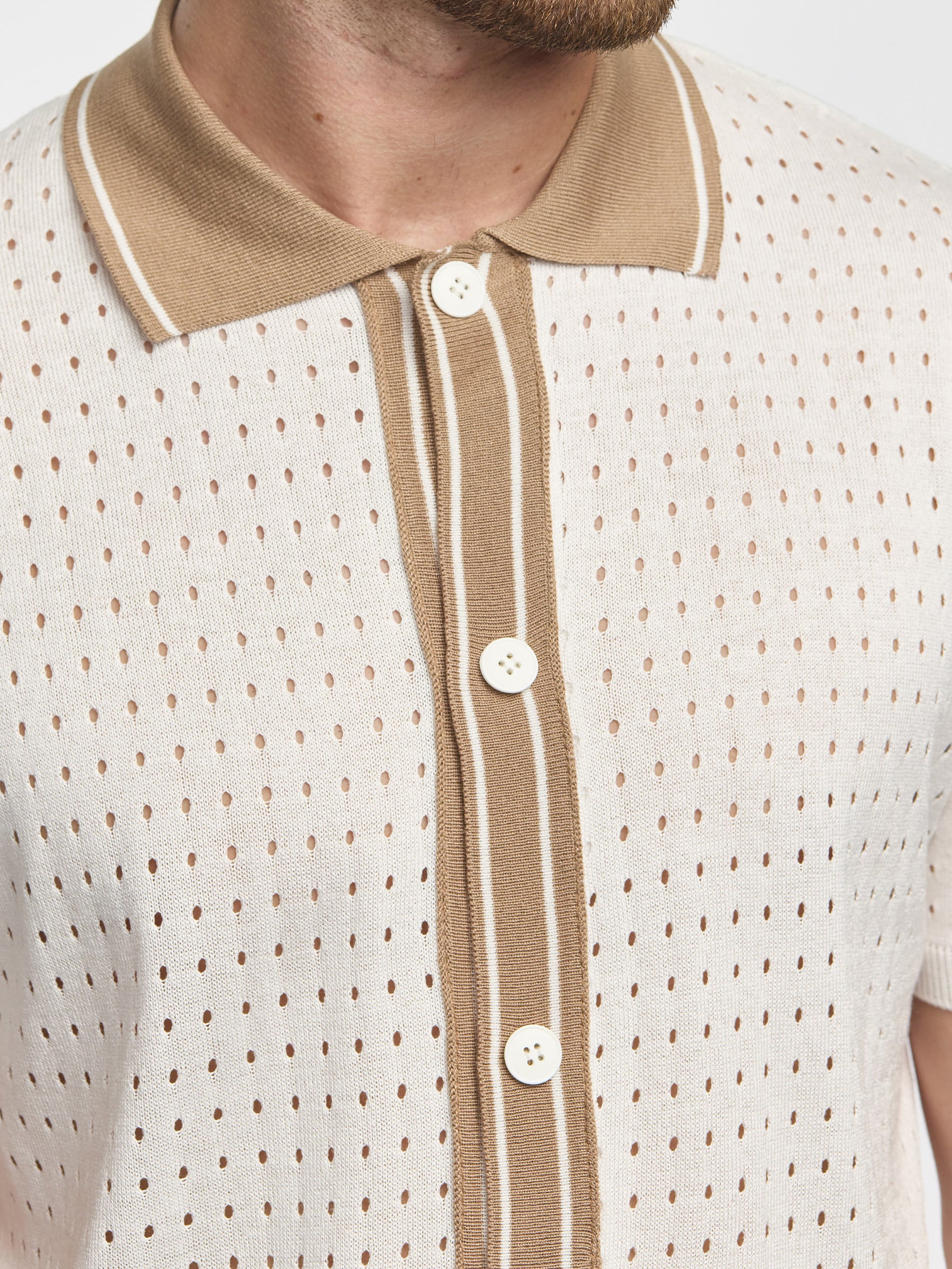 Prêt A Porter Short Sleeves Shirt White/Brown
