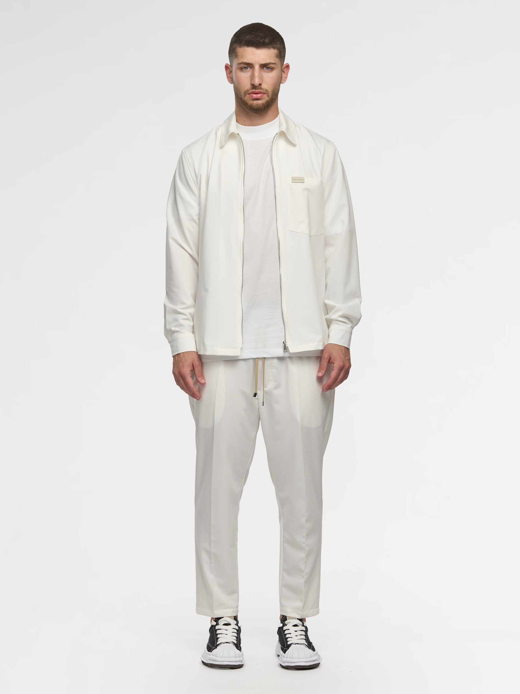 Prêt A Porter Zipper Jacket with Pocket White