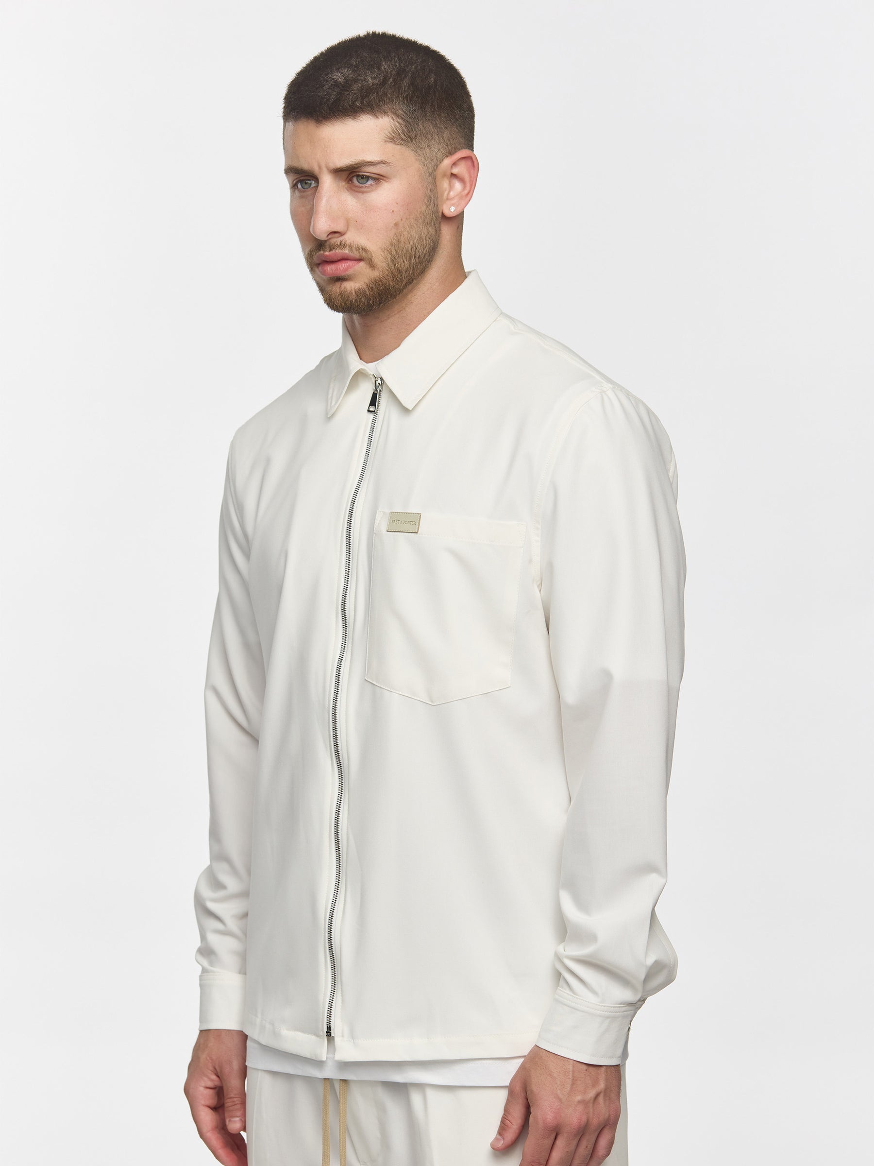 Prêt A Porter Zipper Jacket with Pocket White
