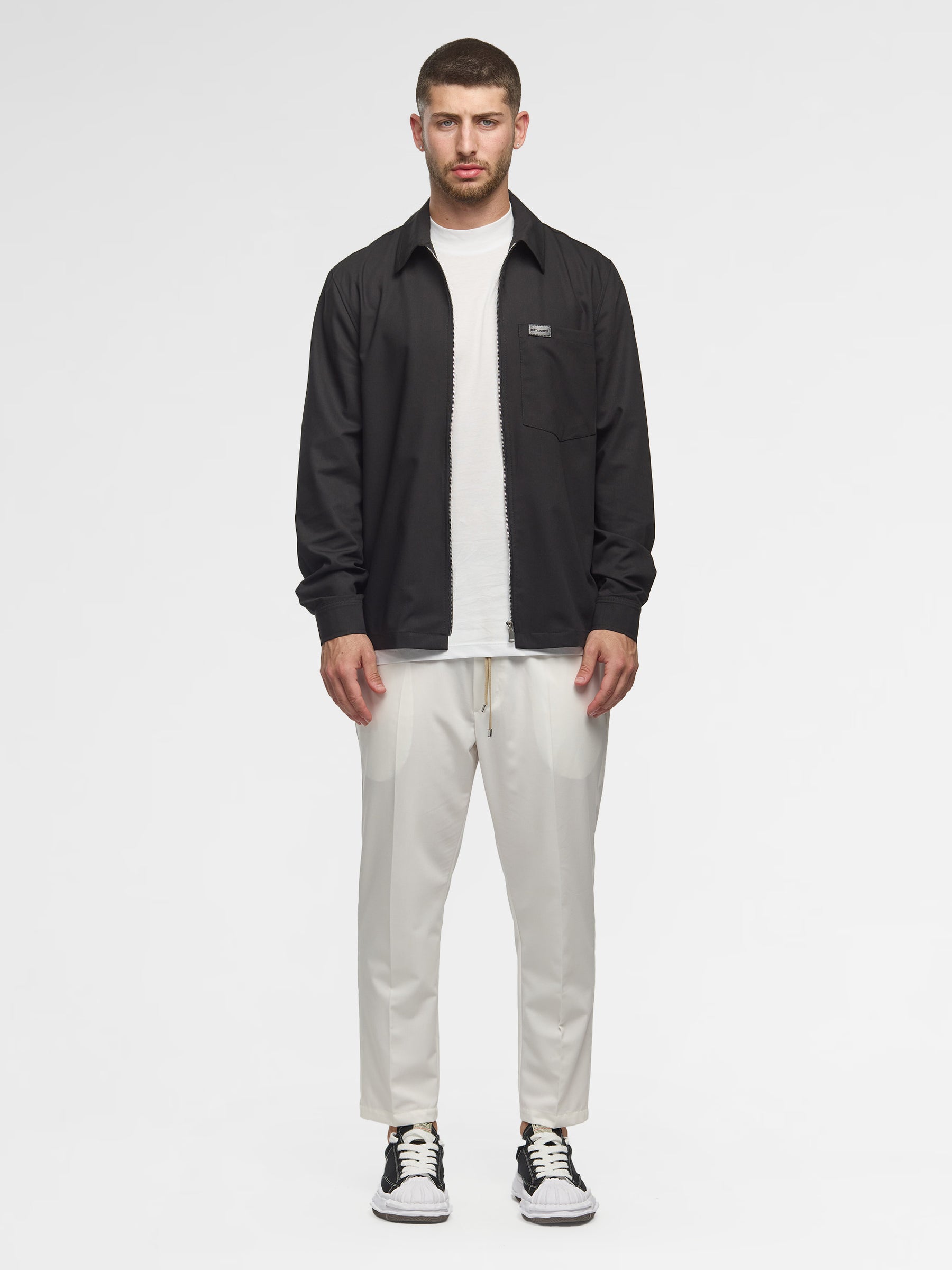 Prêt A Porter Zipper Jacket with Pocket Black
