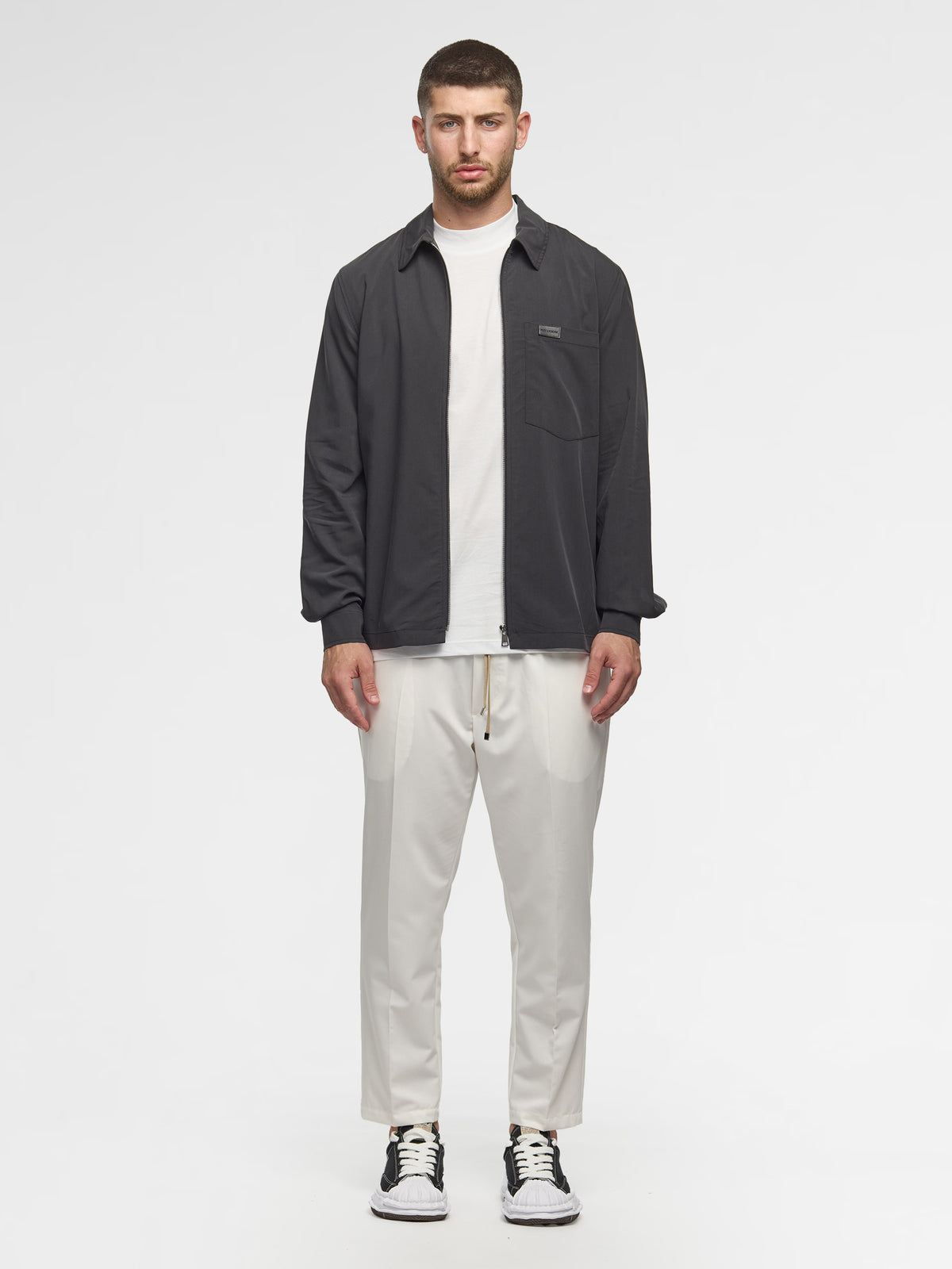 Prêt A Porter Zipper Jacket with Pocket Dark Grey