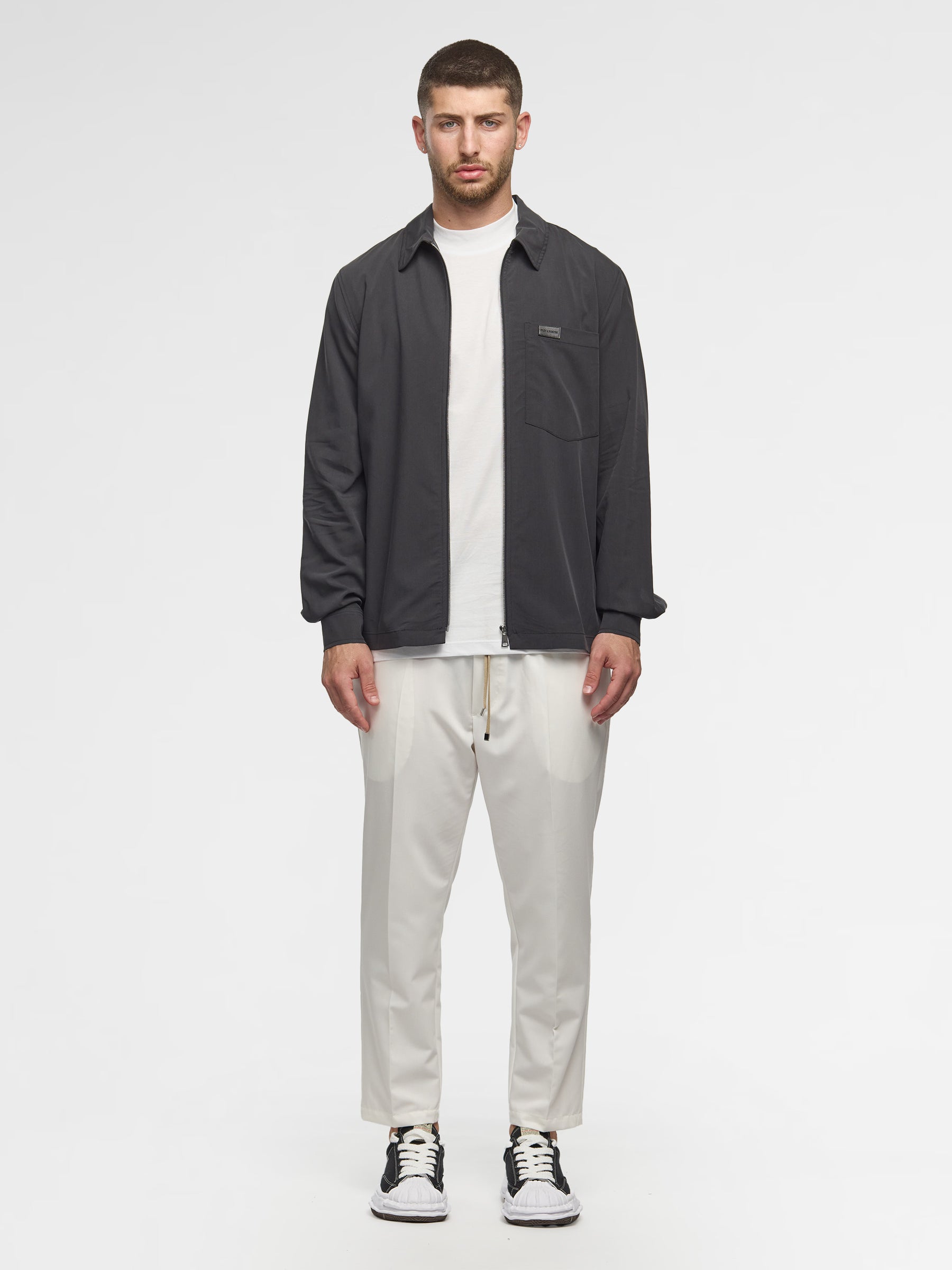 Prêt A Porter Zipper Jacket with Pocket Dark Grey
