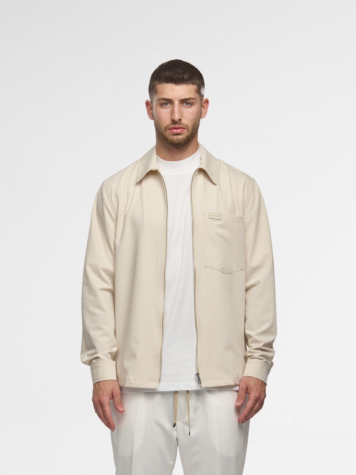Prêt A Porter Zipper Jacket with Pocket Cream