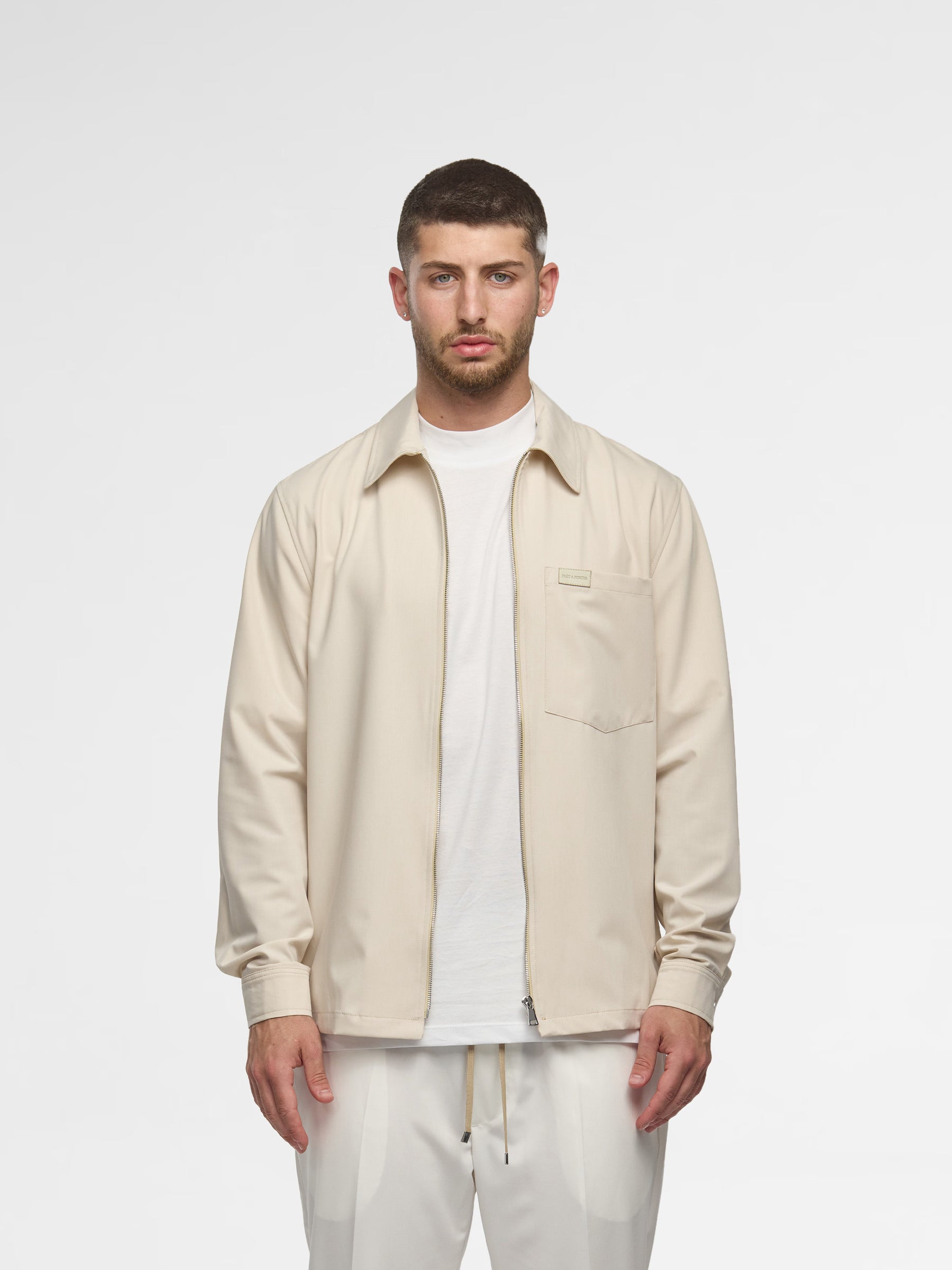 Prêt A Porter Zipper Jacket with Pocket Cream