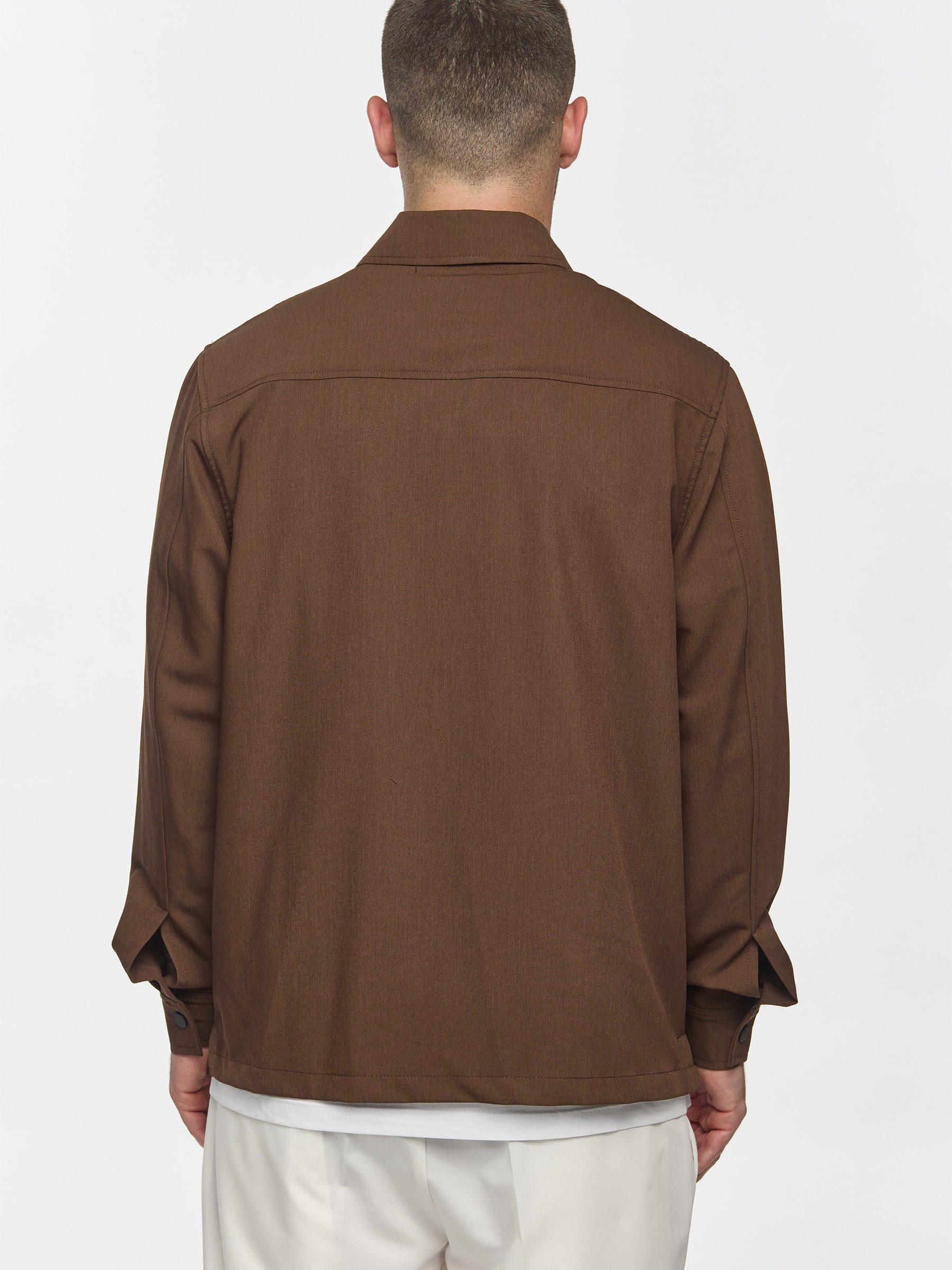 Prêt A Porter Zipper Jacket with Pocket Brown