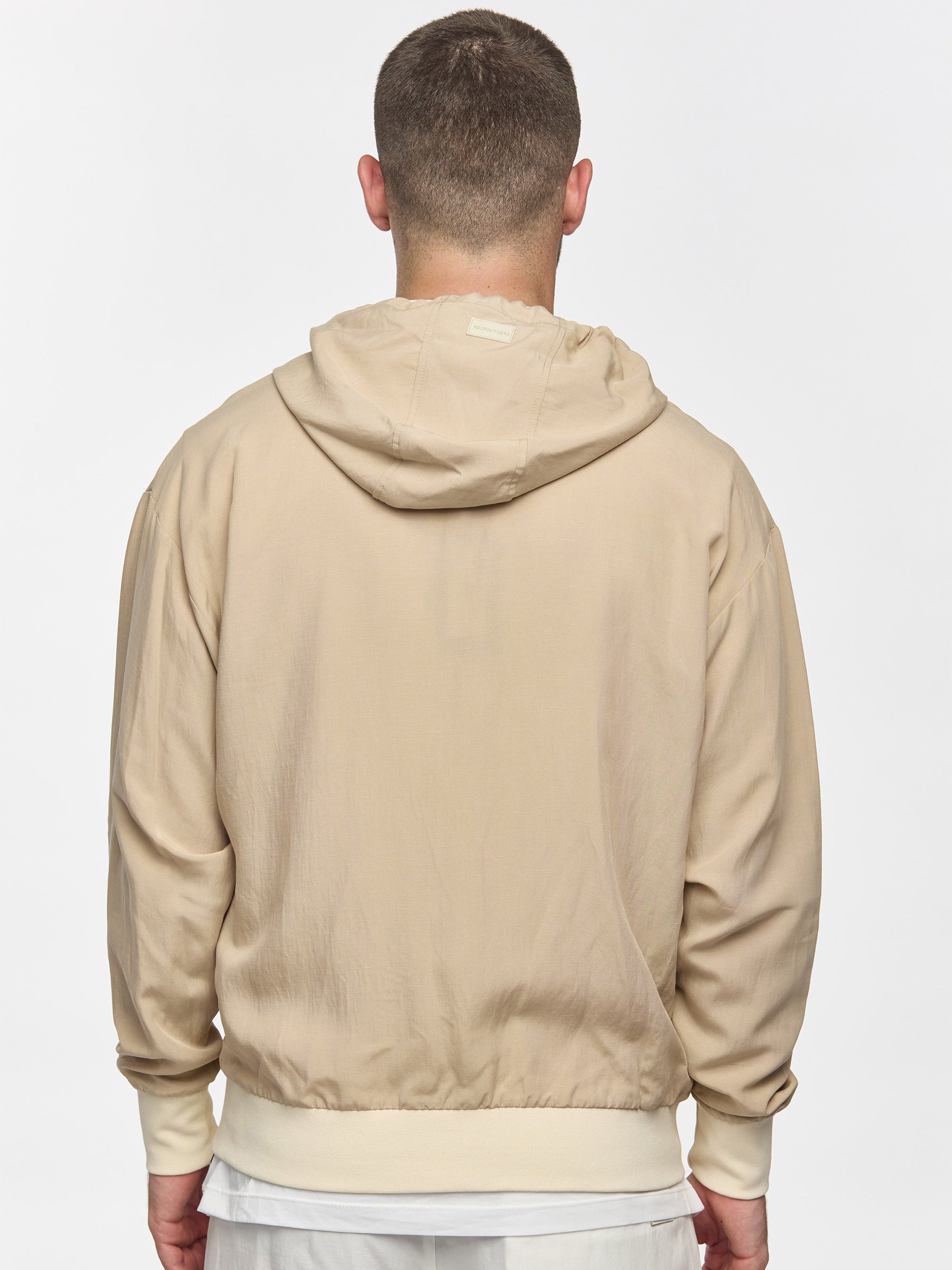 Prêt A Porter Linen Zipper Hoodie Beige