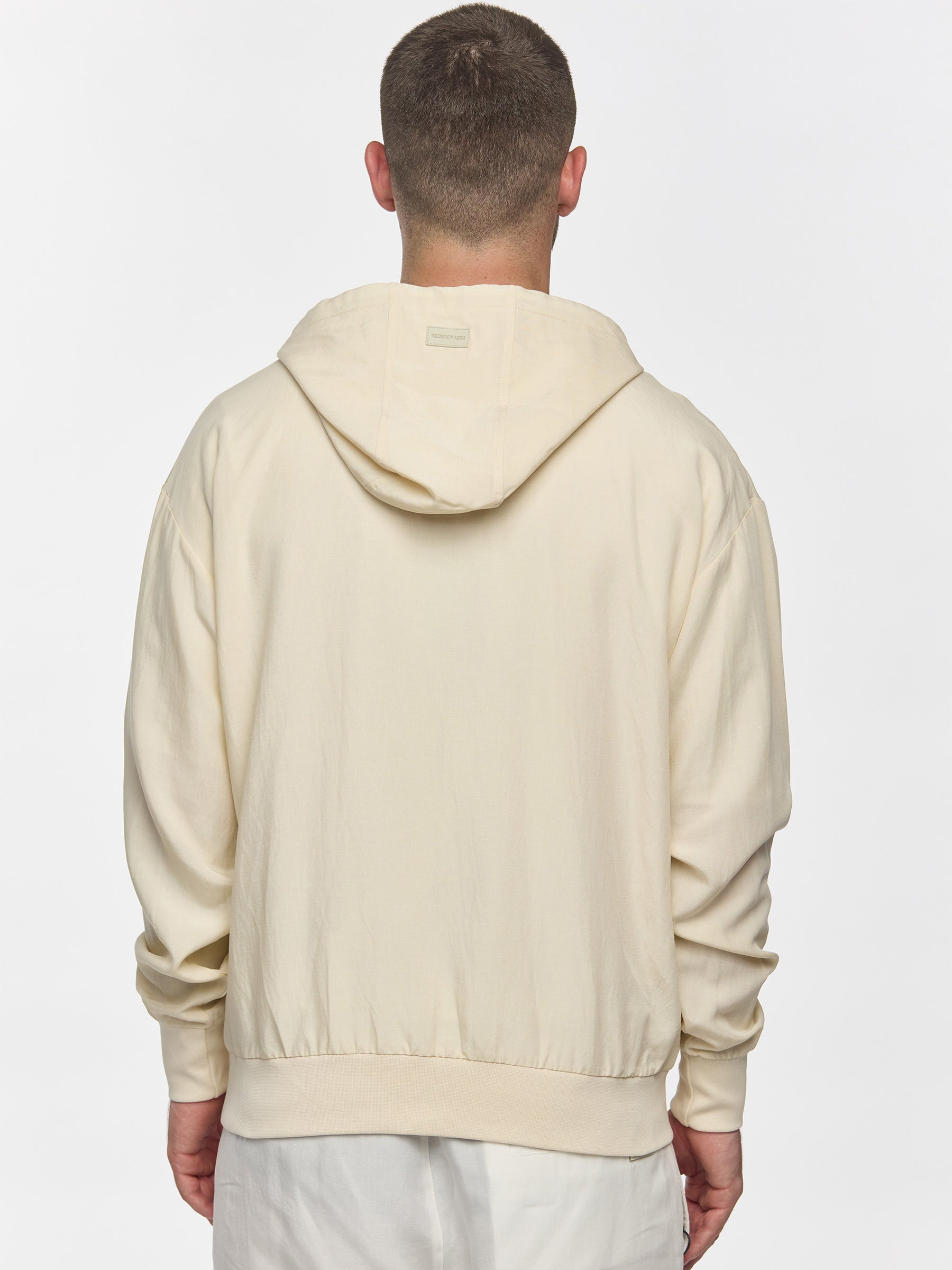 Prêt A Porter Linen Zipper Hoodie Cream