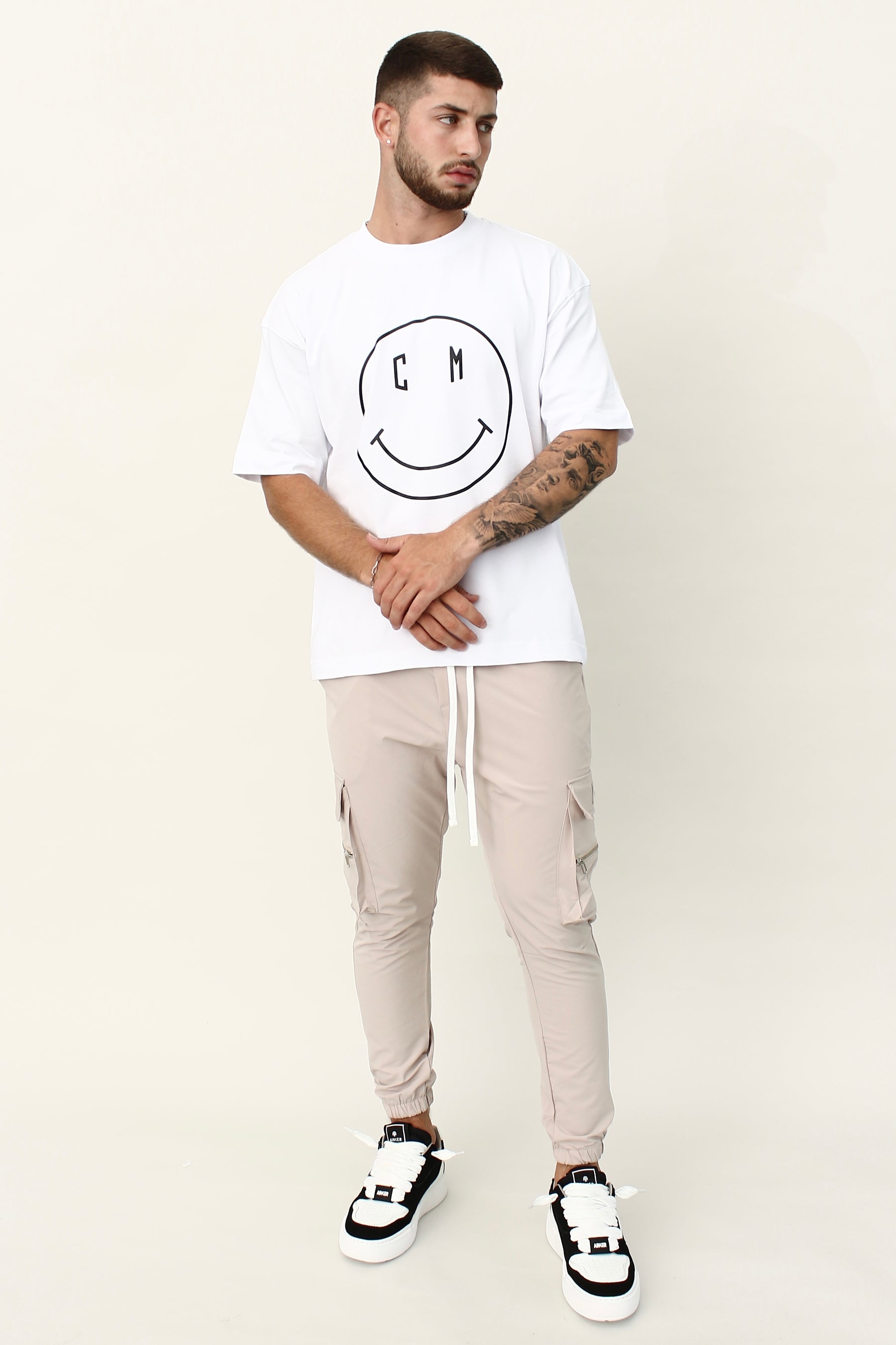 CREW Milano Smile Print Oversized T-Shirt