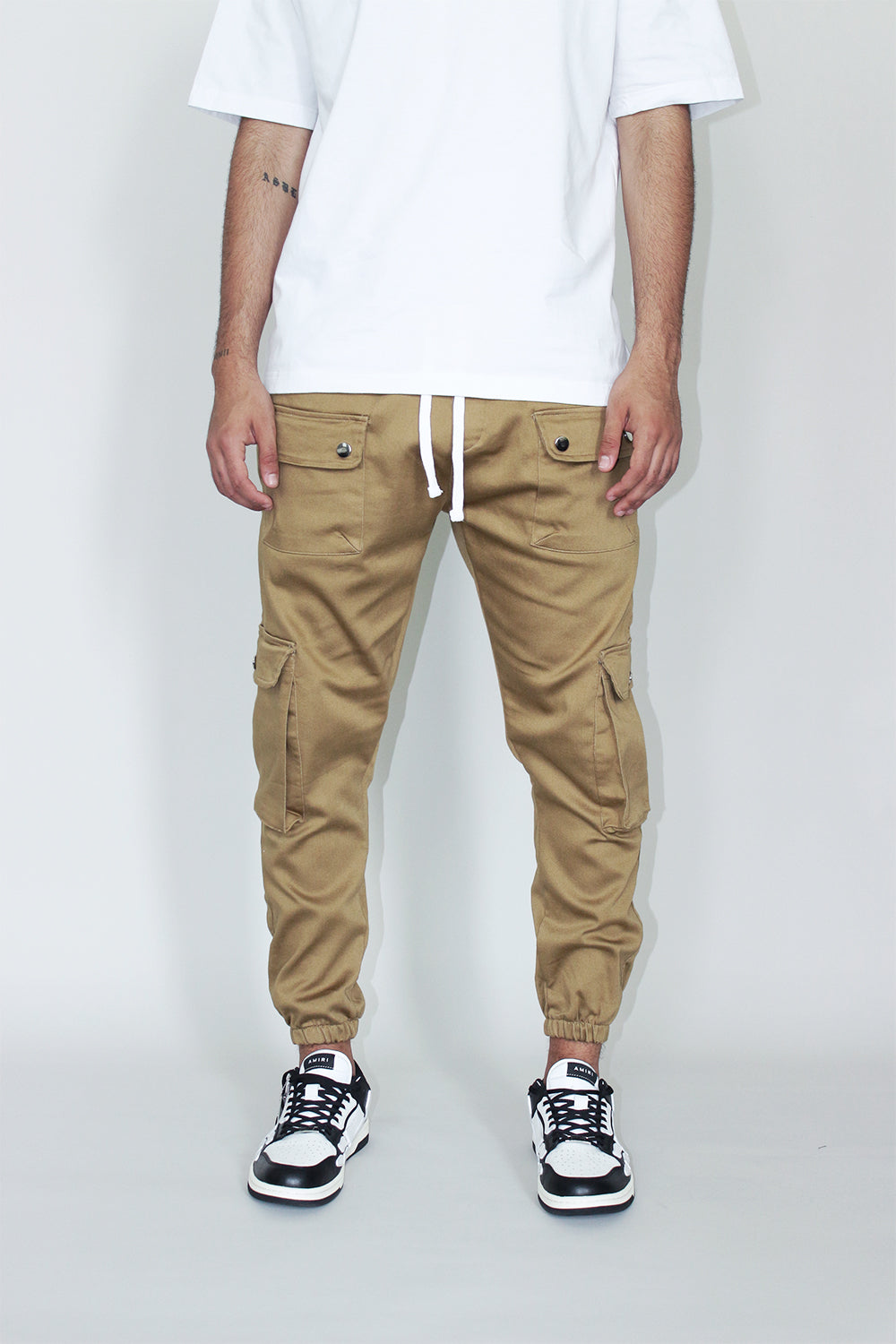 CREW Milano ROBERTO Khaki Cotton Cargo Pants