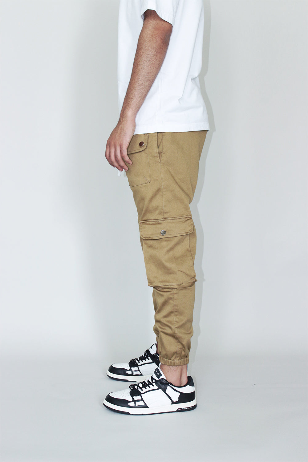 CREW Milano ROBERTO Khaki Cotton Cargo Pants