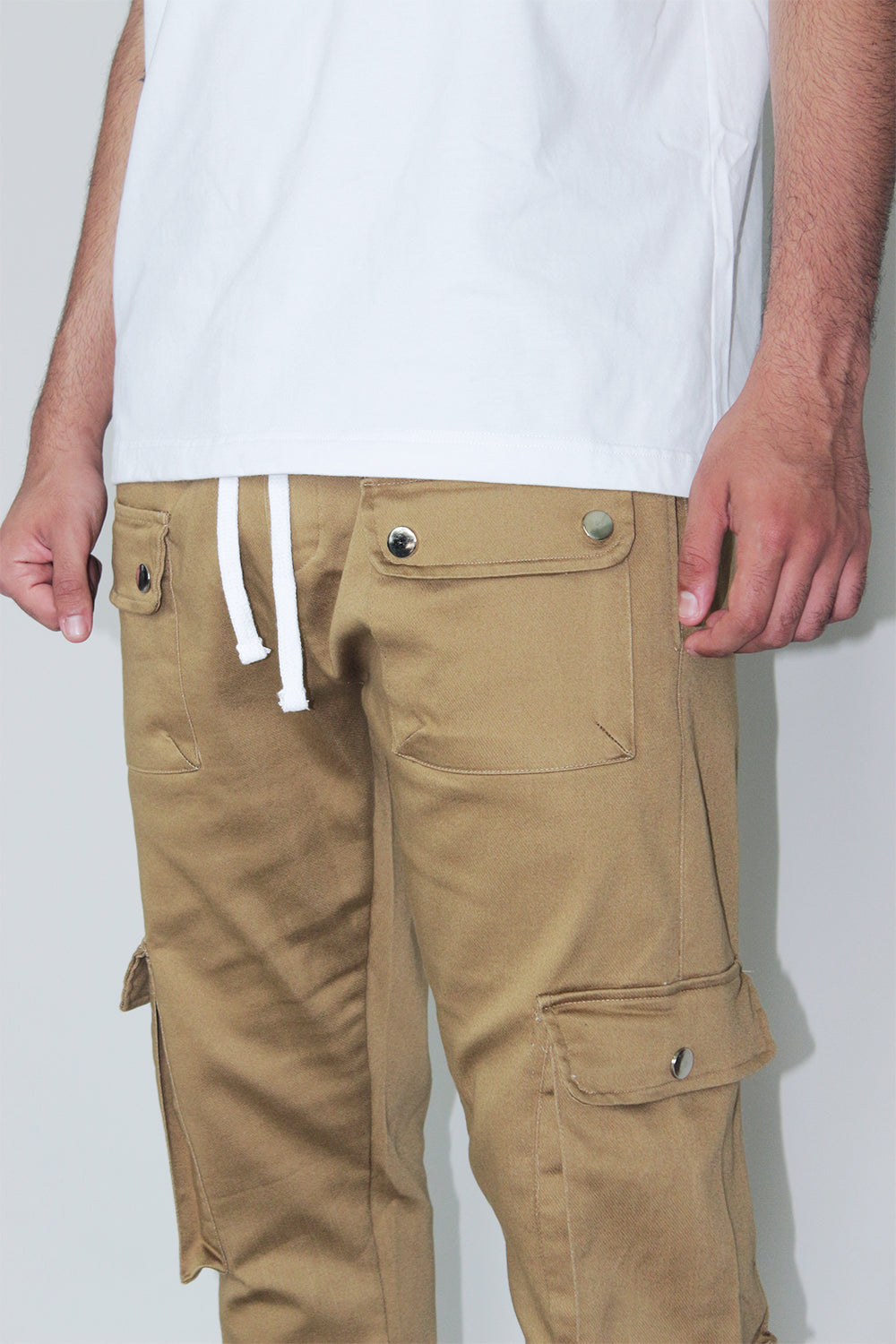 CREW Milano ROBERTO Khaki Cotton Cargo Pants