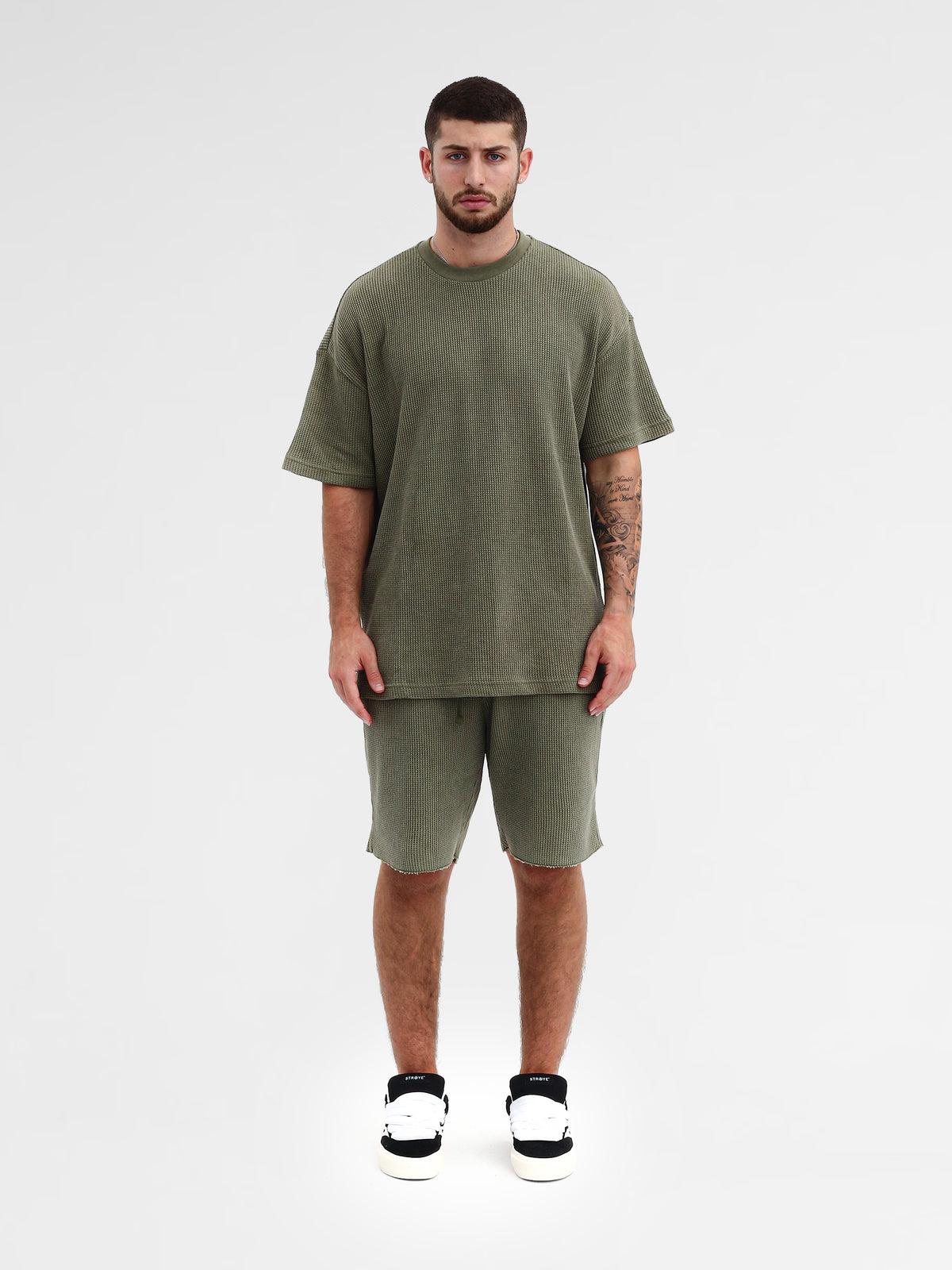 CREW Milano Oversize Set T-Shirt/Pants Waffle Green