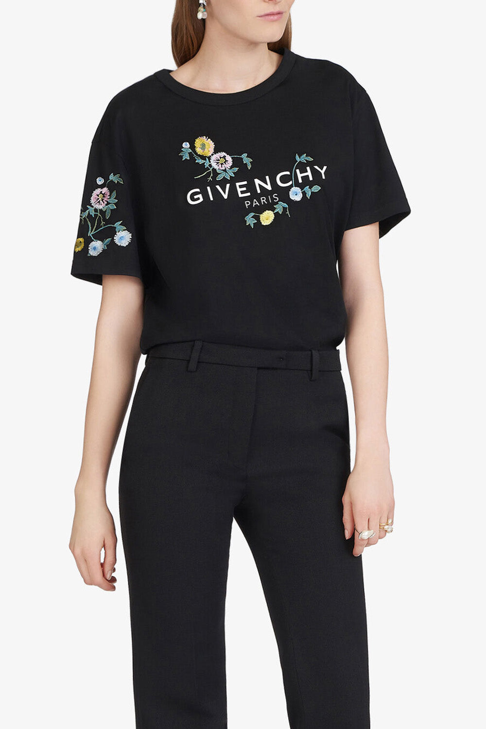 Givenchy logo flowers t-shirt