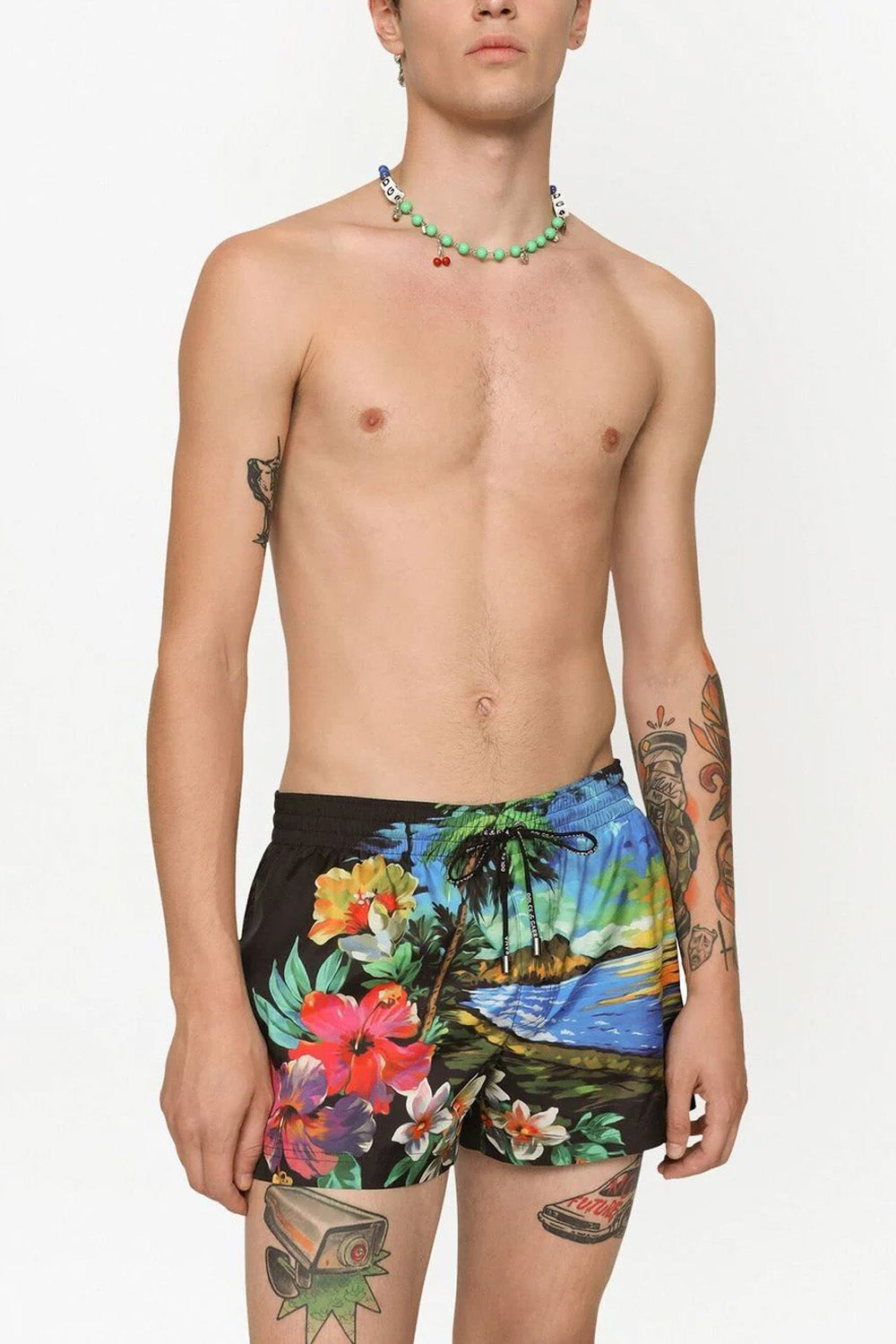 Dolce & Gabbana Hawaiian print swim shorts
