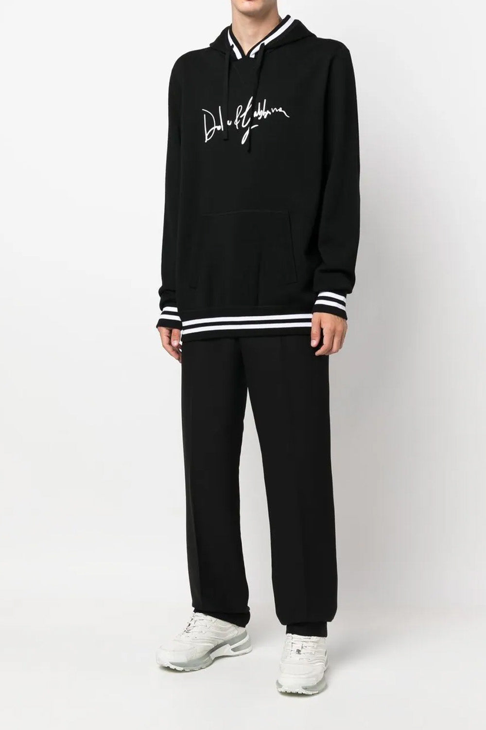 Dolce & Gabbana logo-print detail drawstring hoodie