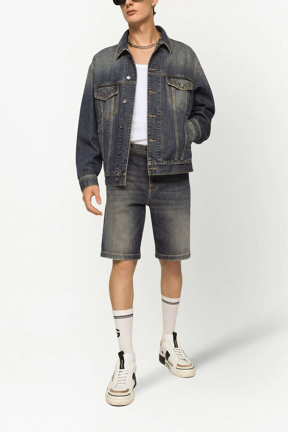 Dolce & Gabbana DG Essentials stretch denim shorts Jeans