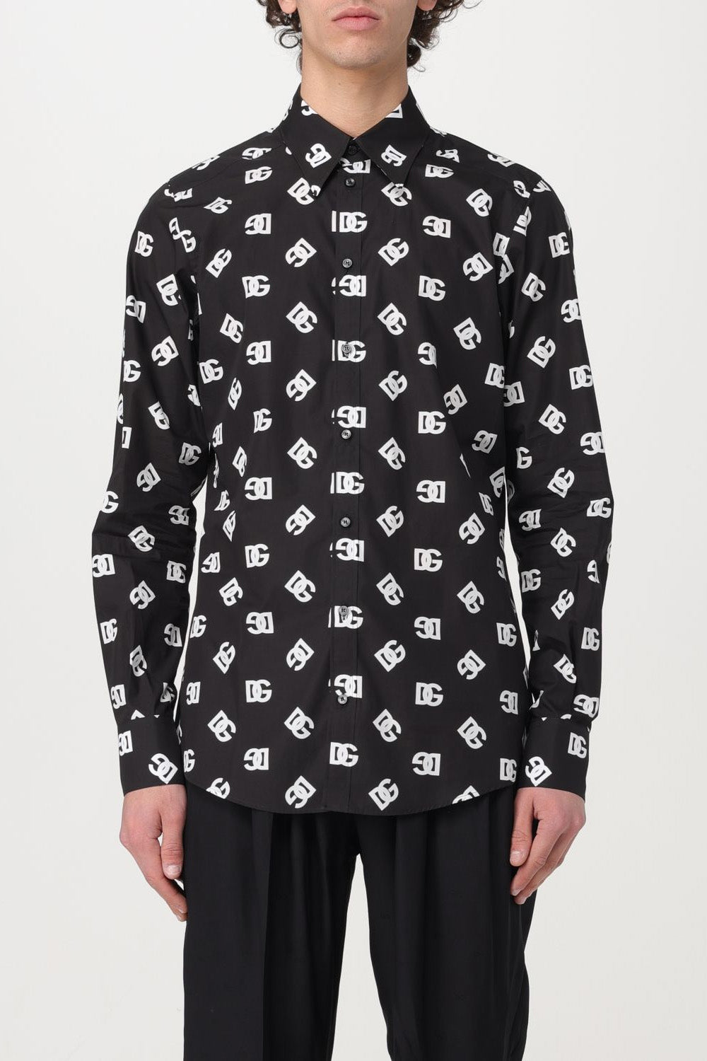 Dolce & Gabbana DG logo-print cotton shirt
