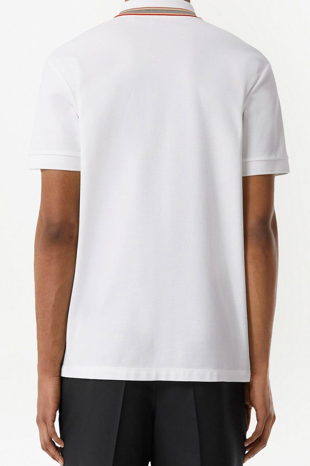 Burberry Icon Stripe cotton polo shirt white