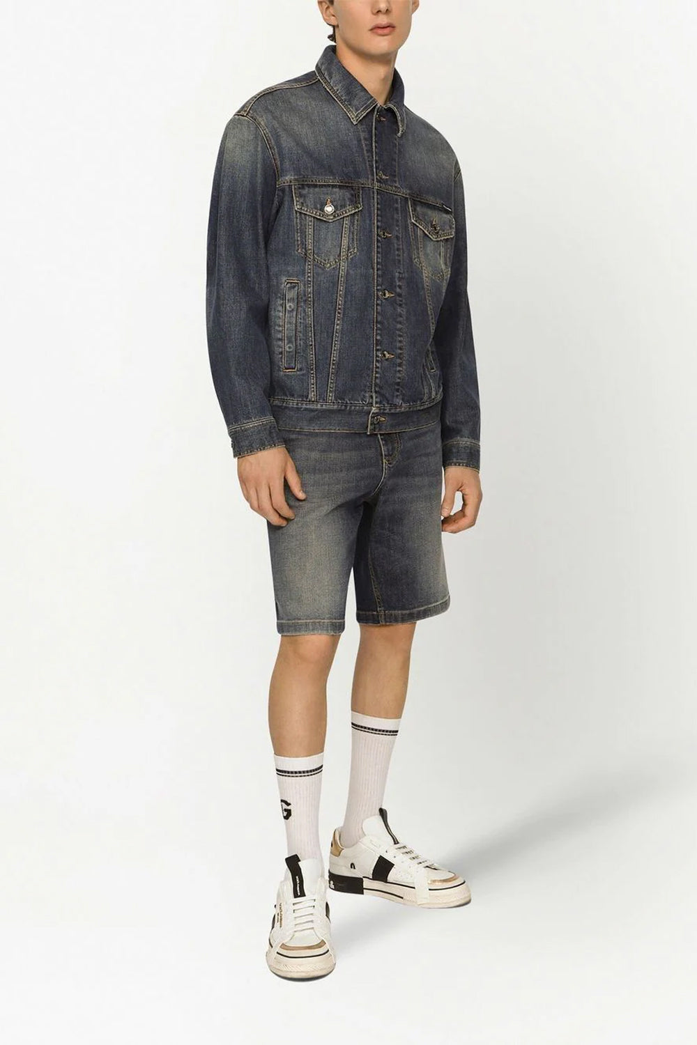 Dolce & Gabbana DG Essentials stretch denim shorts Jeans