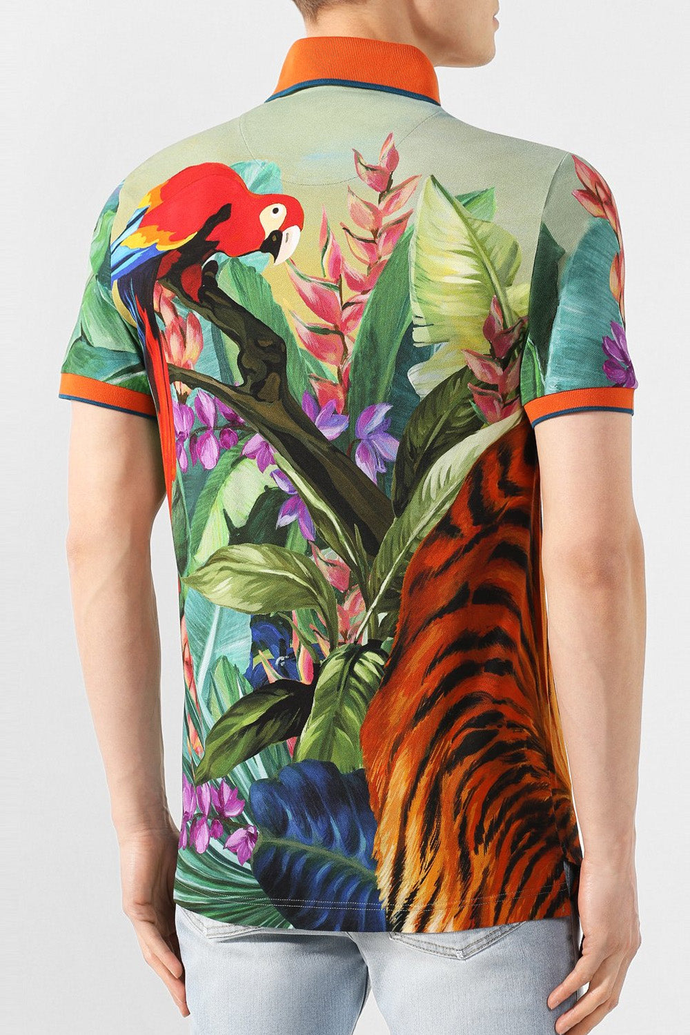 Dolce & Gabbana Print Short Sleeved Polo Shirt