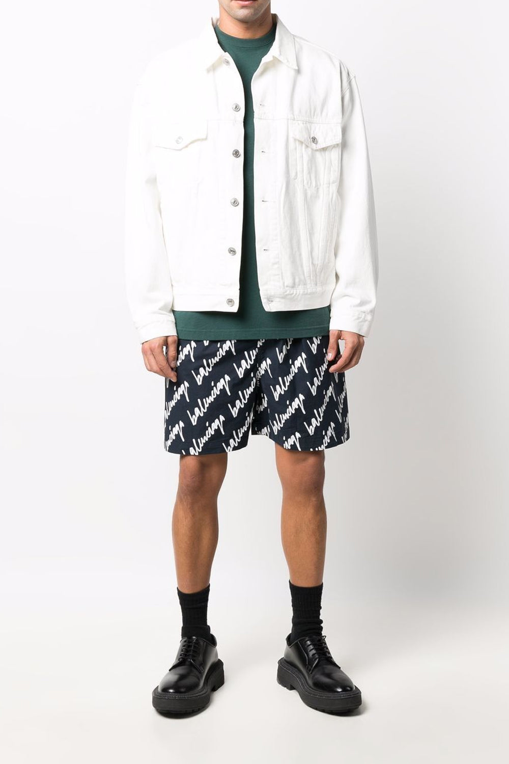 Balenciaga logo-print shorts