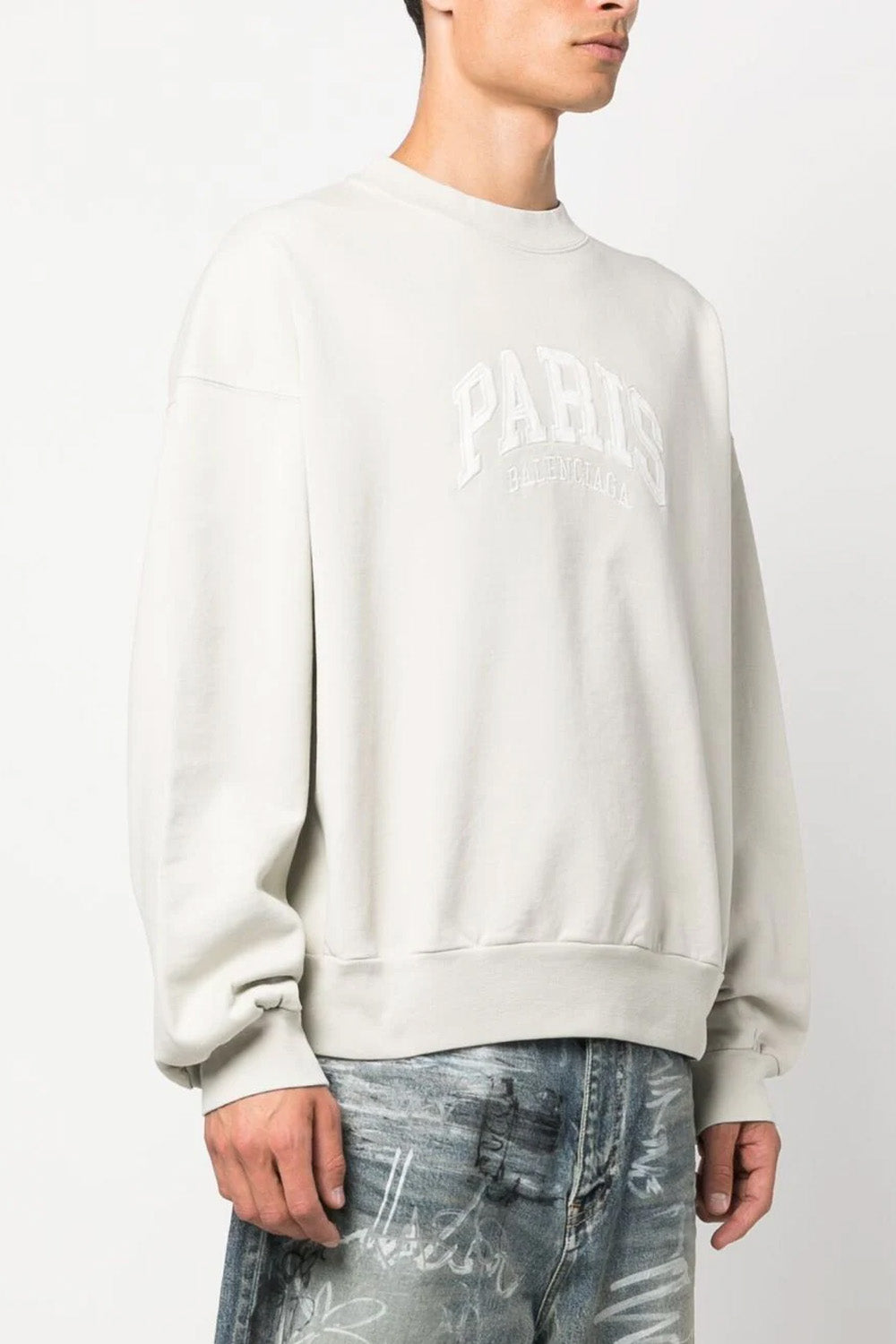 Balenciaga Cities Paris logo-embroidered sweatshirt