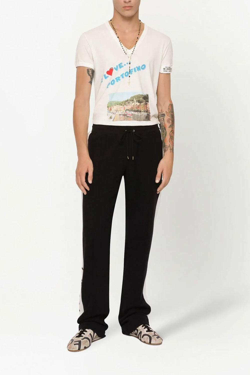 Dolce & Gabbana graphic print V-neck T-shirt