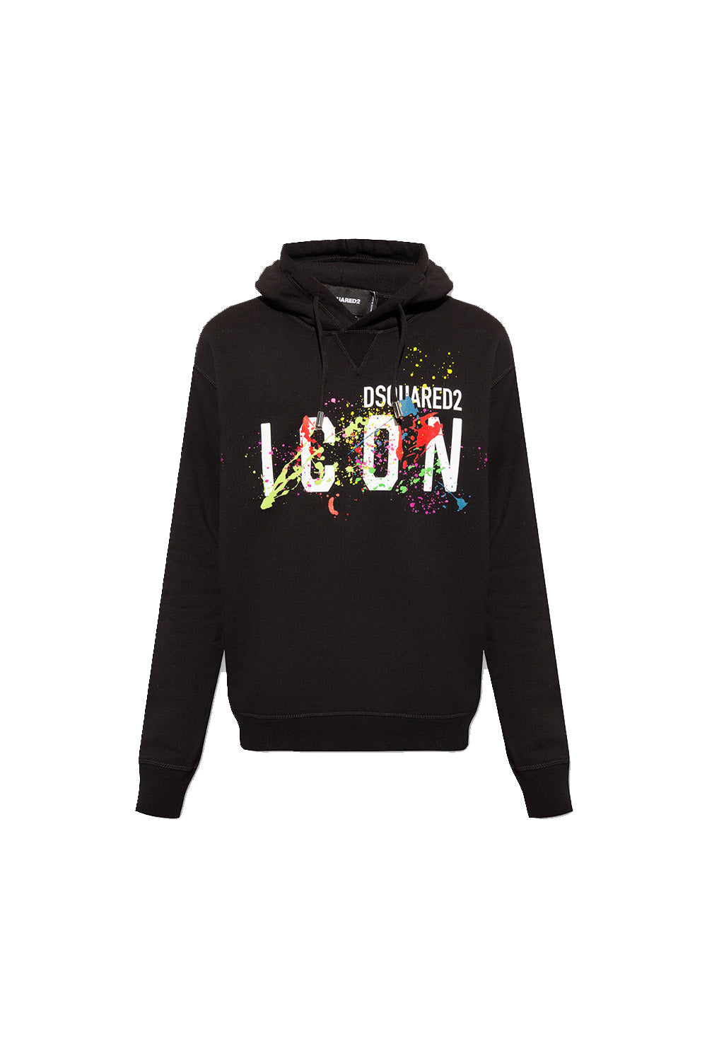DSQUARED2 Black ICON Logo Print Hoodie