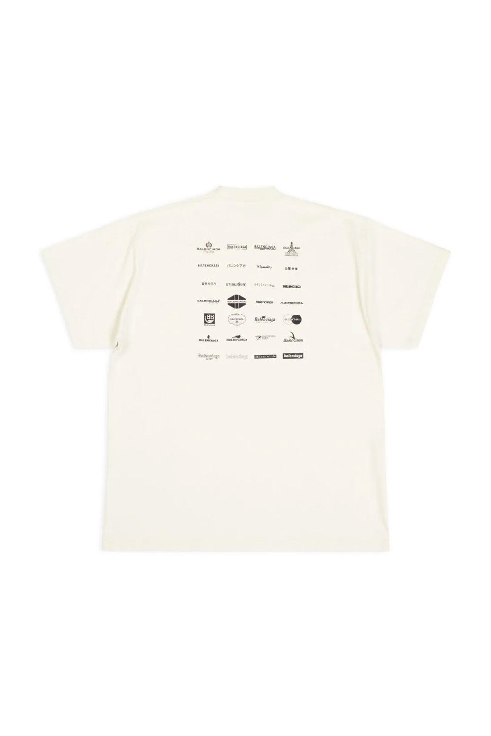 Balenciaga Archives logos T-shirt Light Beige
