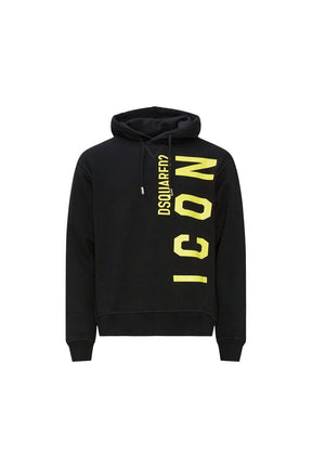 DSQUARED2 Yellow ICON Logo Print Hoodie