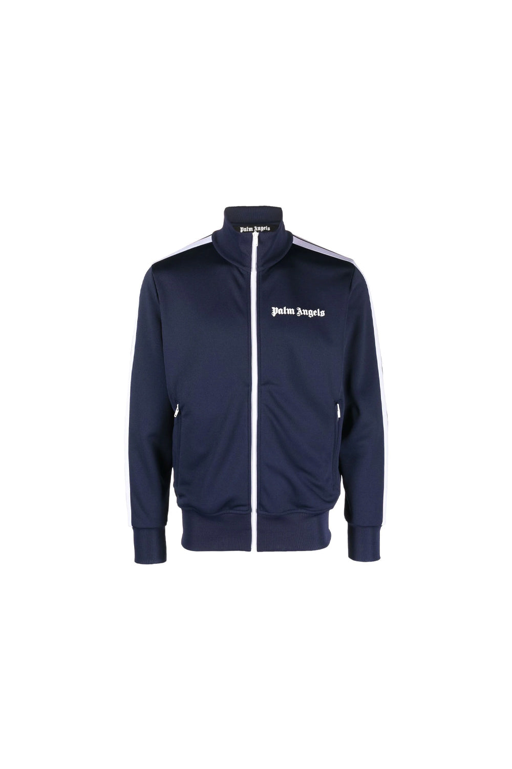 Palm Angels Classic side-stripe zipped jacket blue navy