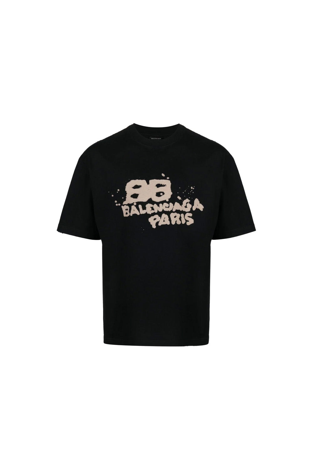 Balenciaga logo-print short-sleeve black T-shirt