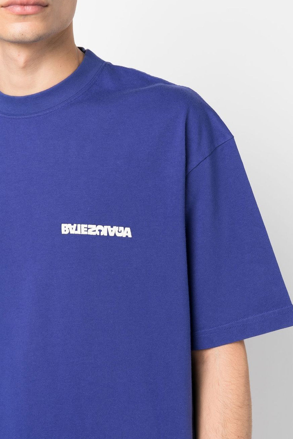 Balenciaga Logo-Embroidered Crew-Neck T-Shirt