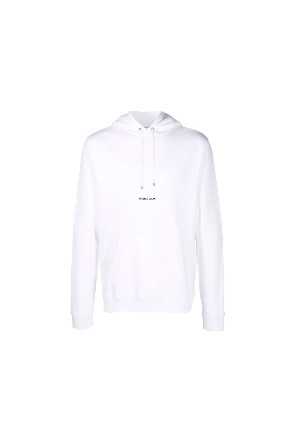 Saint Laurent logo-print hoodie white
