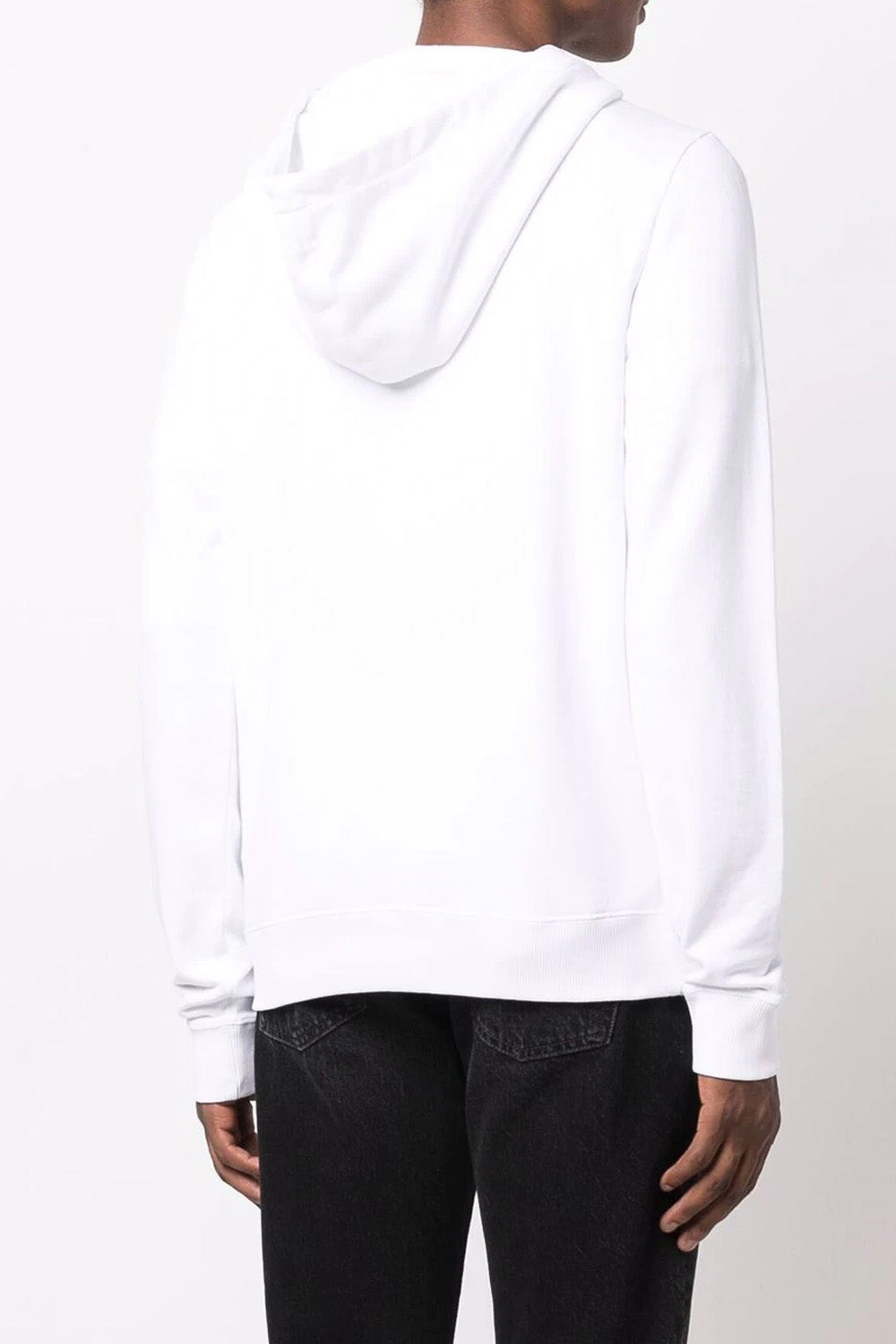 Saint Laurent logo-print hoodie white
