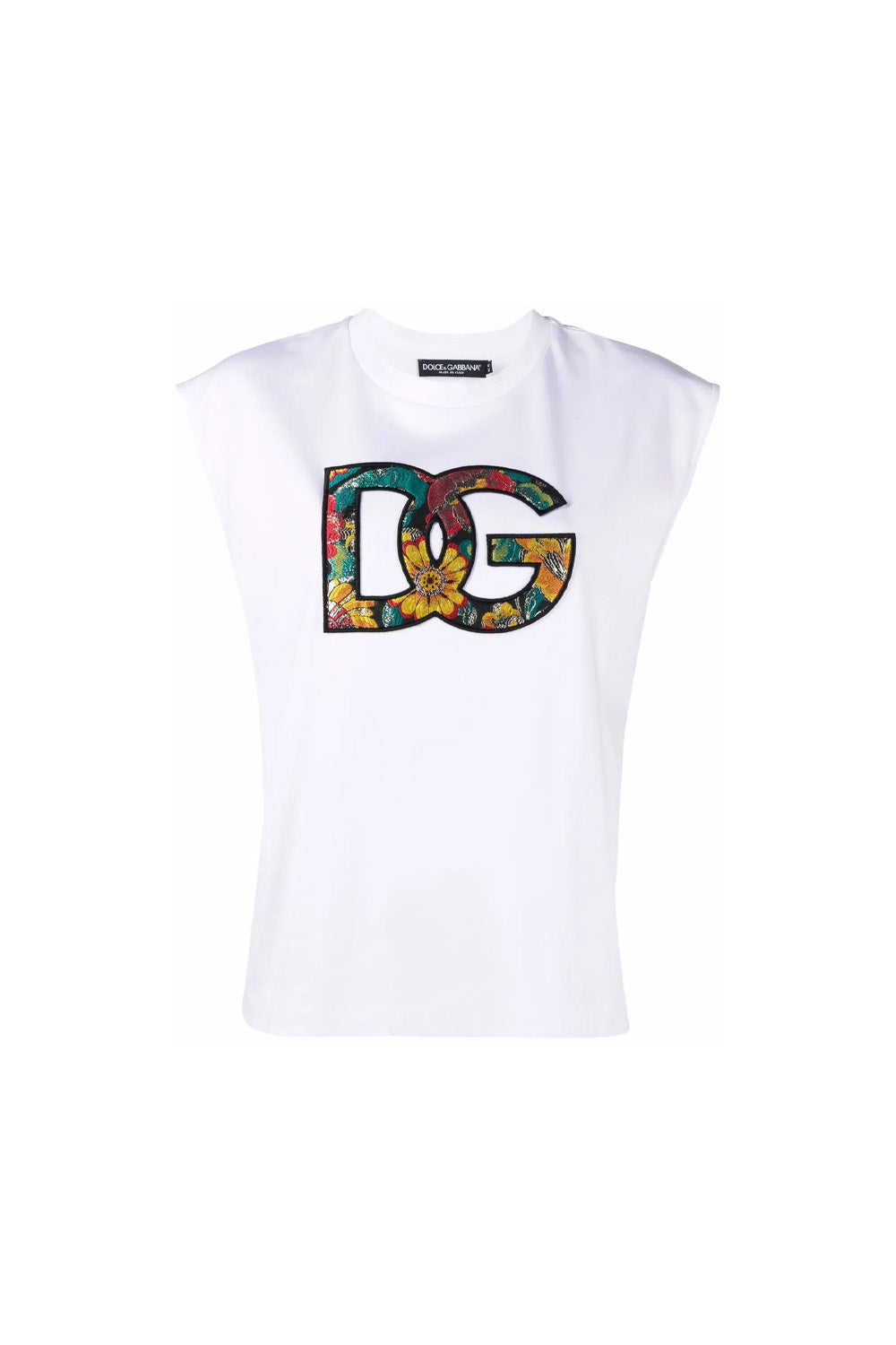 Dolce & Gabbana DG floral-logo Cotton T-shirt