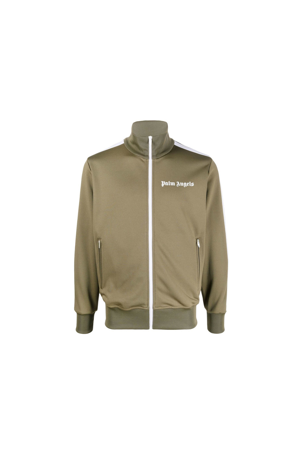 Palm Angels Classic side-stripe zipped jacket green olive