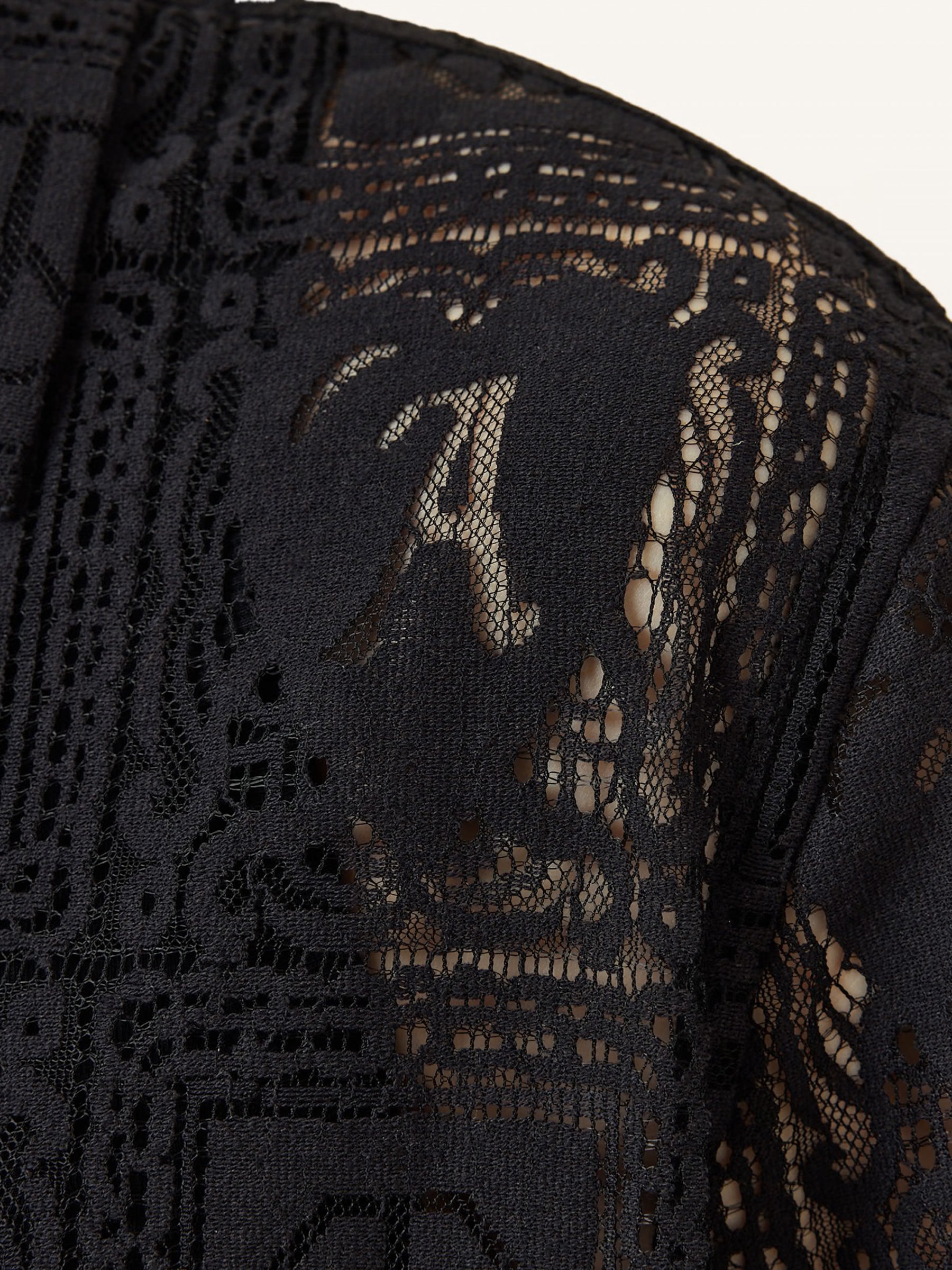 Allsaints Netley Short Sleeve Lace Shirt