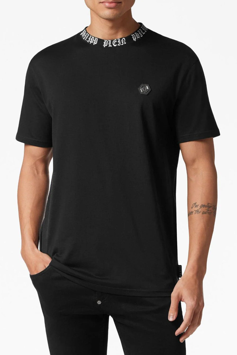Philipp Plein logo-neck cotton T-shirt