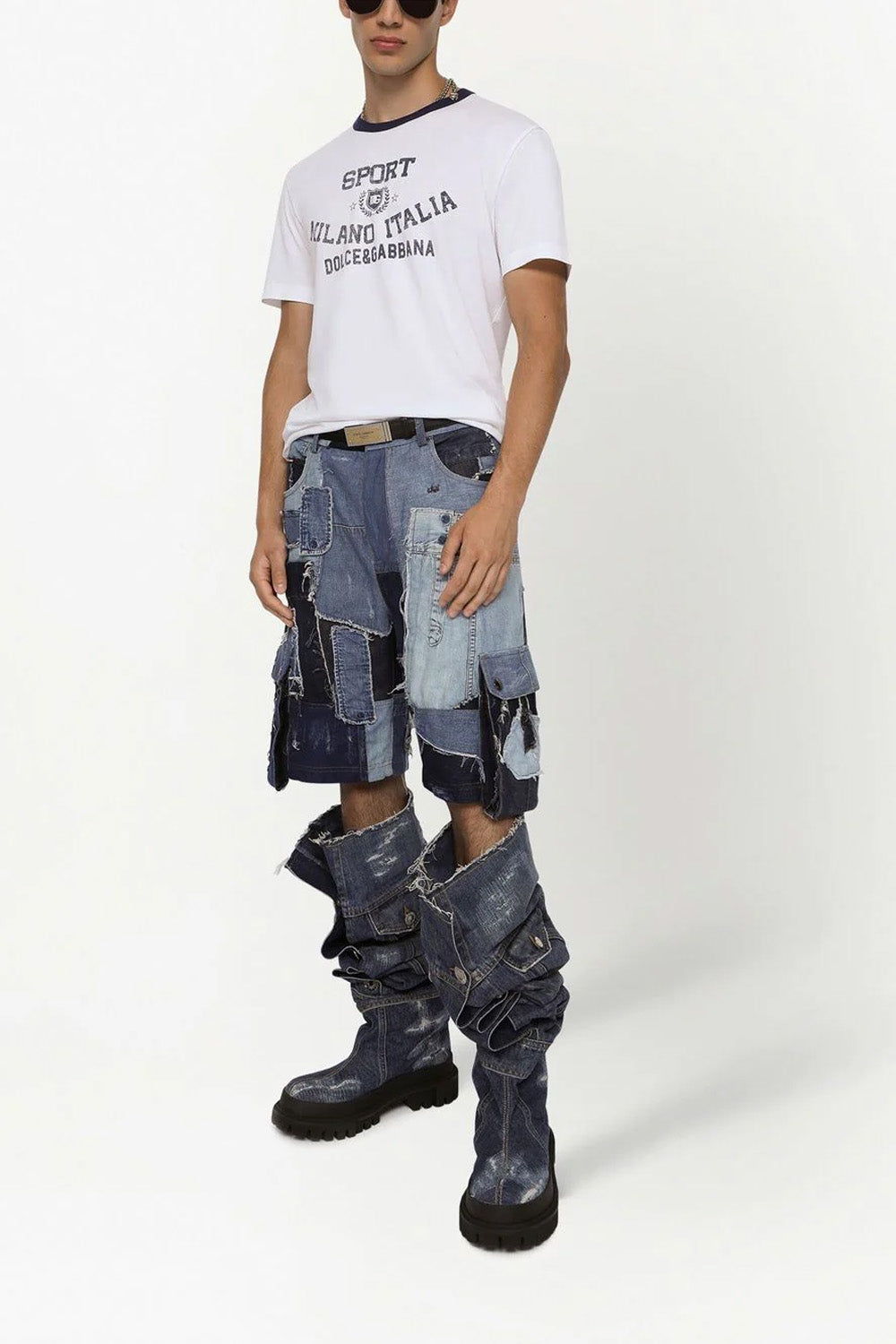 Dolce & Gabbana crackle-logo-print T-shirt