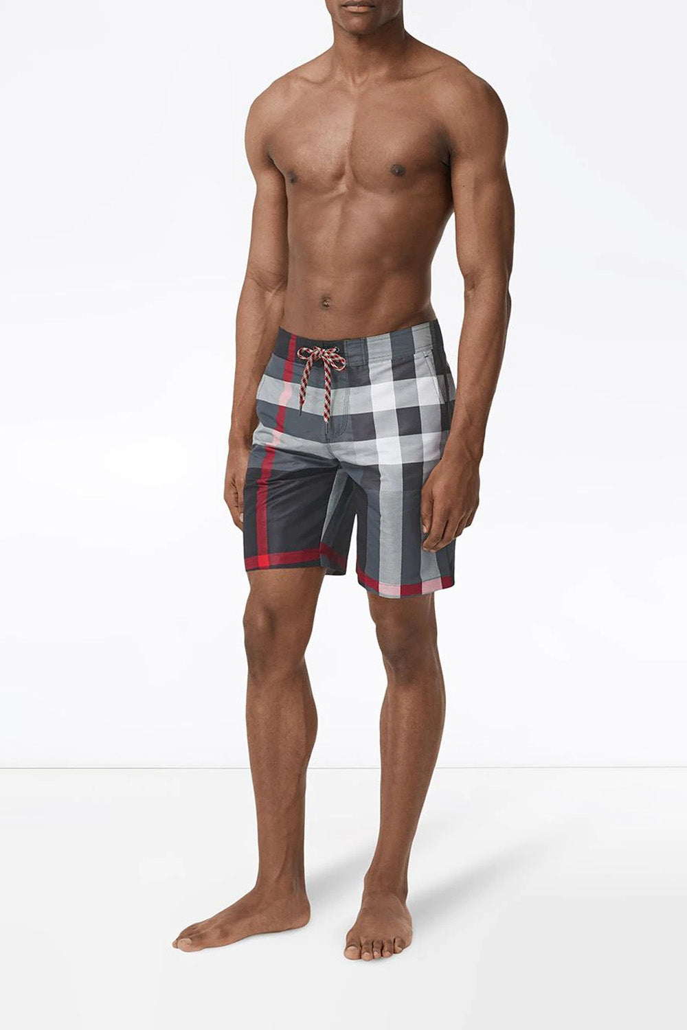 Burberry checked drawstring swim shorts