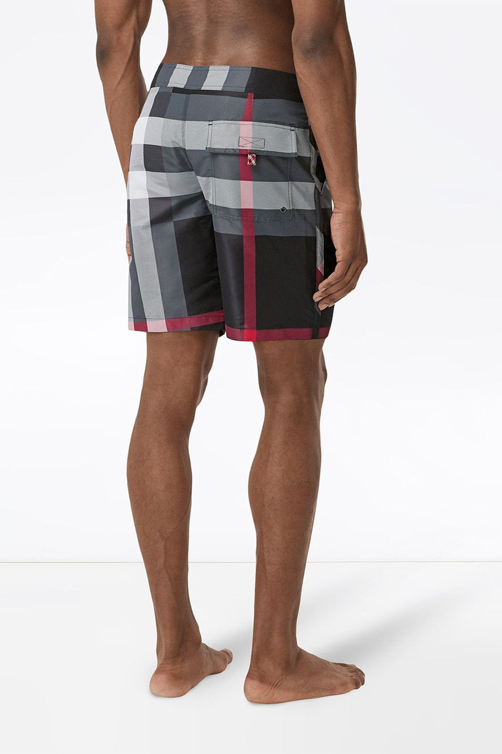 Burberry checked drawstring swim shorts