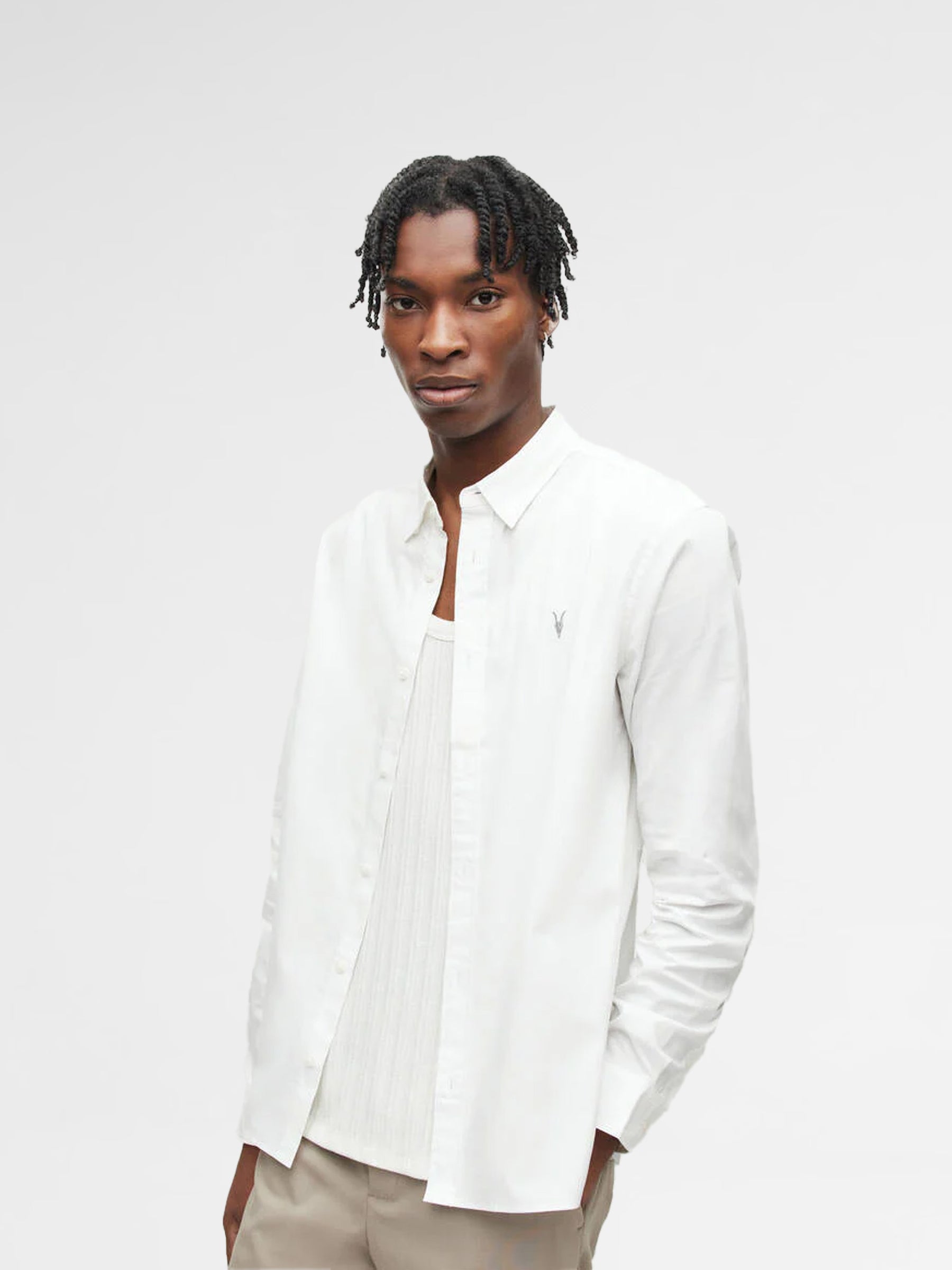 Allsaints Hawthorne Ramskull Stretch Fit Shirt