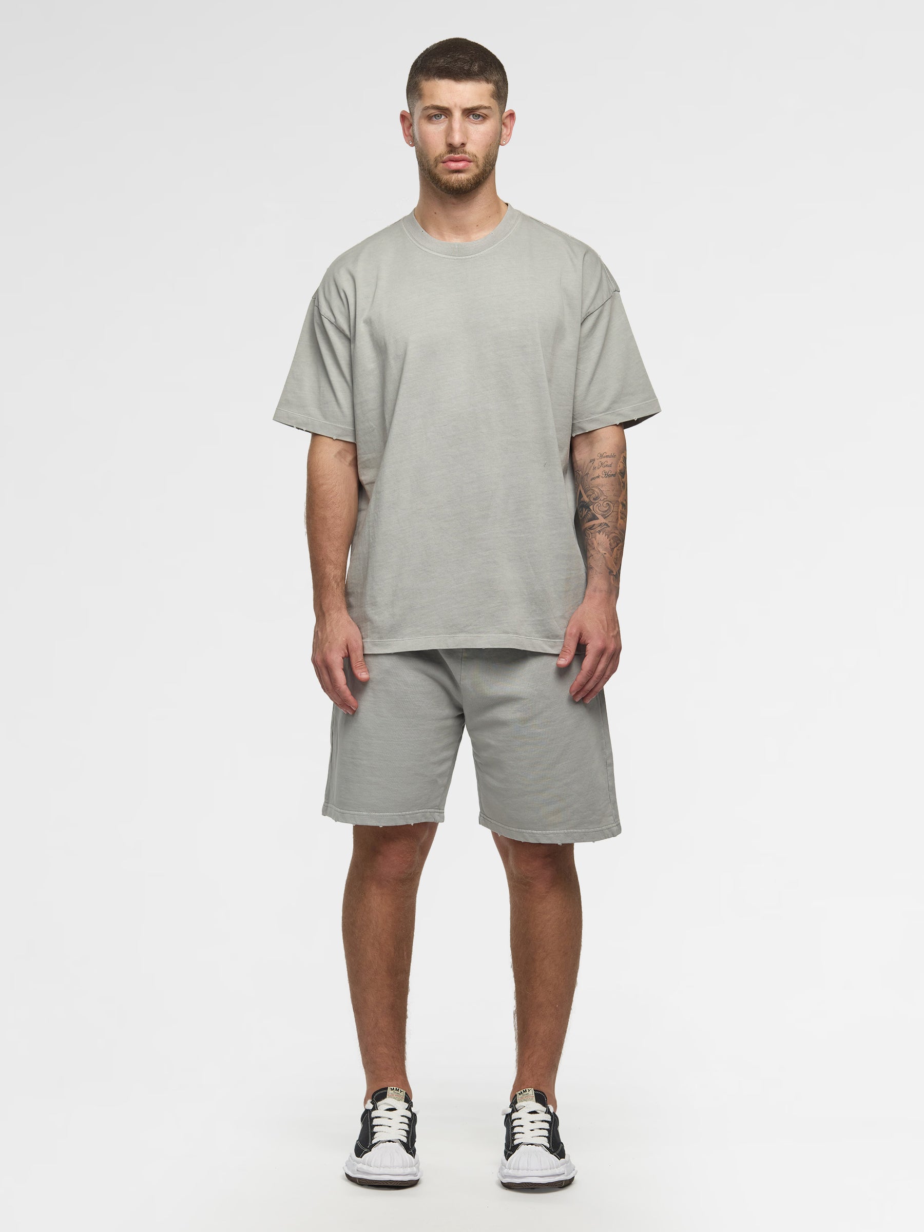 CREW Milano Oversize Set T-Shirt/Pants Light Grey