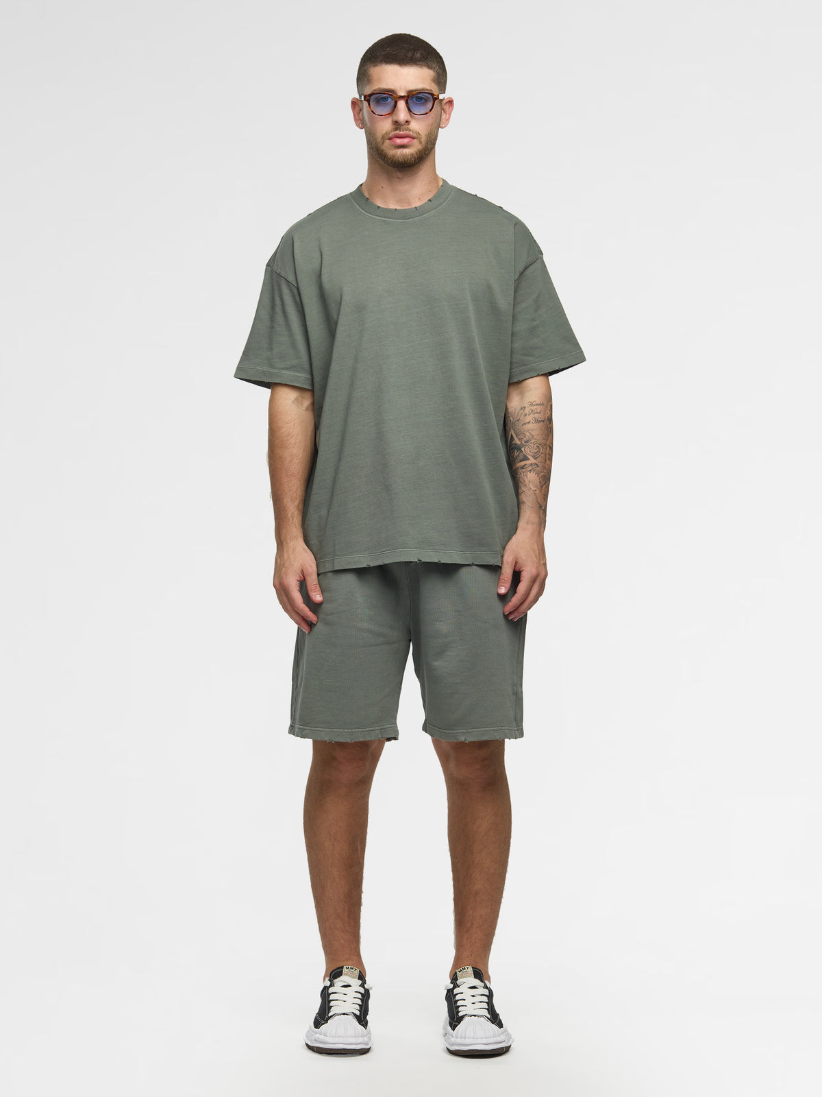 CREW Milano Oversize Set T-Shirt/Pants Green Khaki