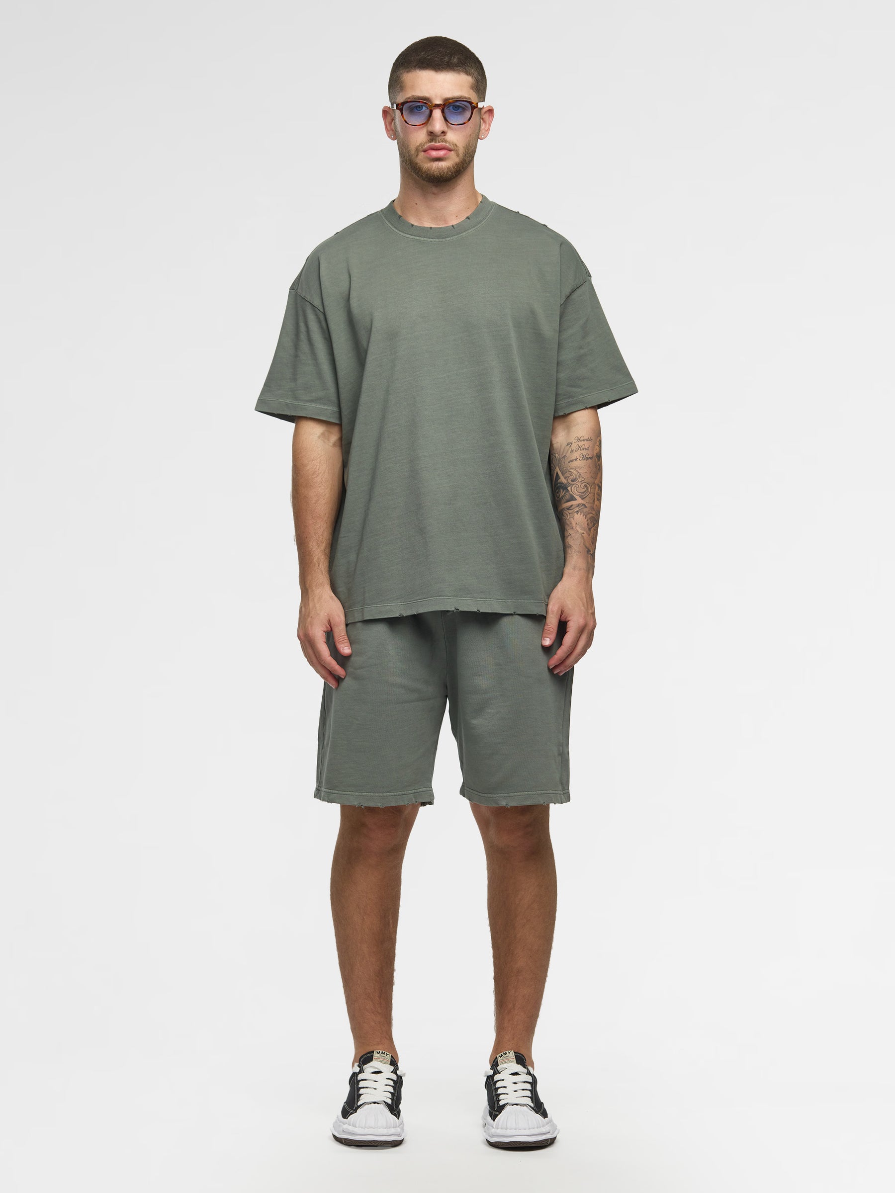 CREW Milano Oversize Set T-Shirt/Pants Green Khaki