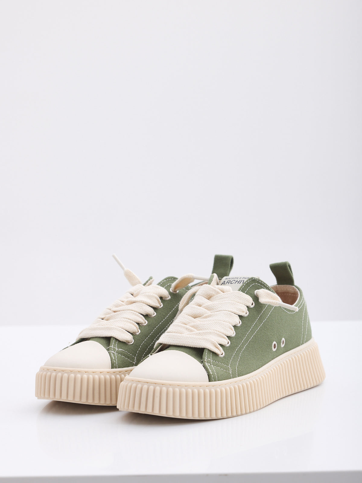 MAISON 9 PARIS Sneakers - Green Suede Leather